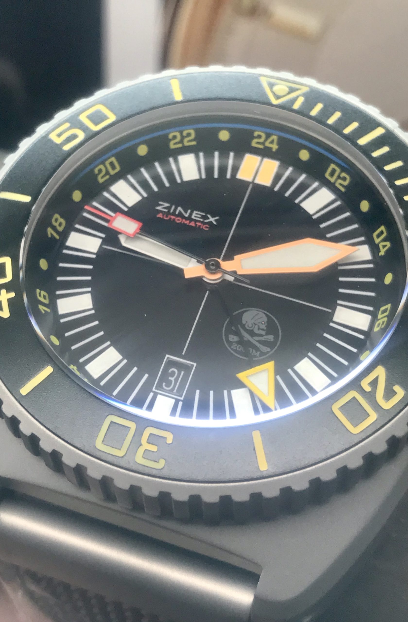 Zinex Trimix GMT Holy Grail #001/300 2000m Pirate Dial Swiss ETA