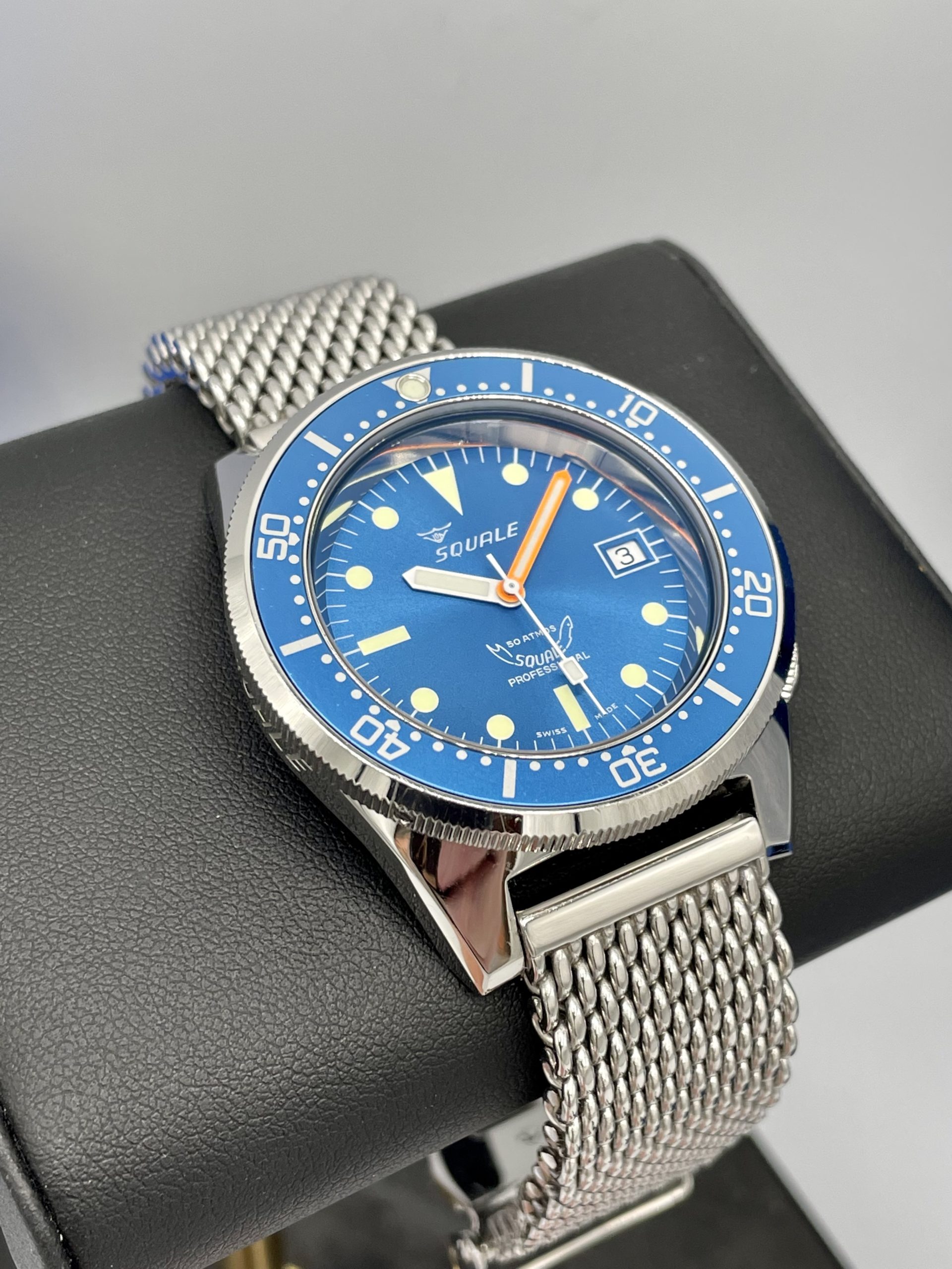 Squale 1521 50 Atmos Ocean Mesh Blue Dial 500m Diver 42mm Swiss