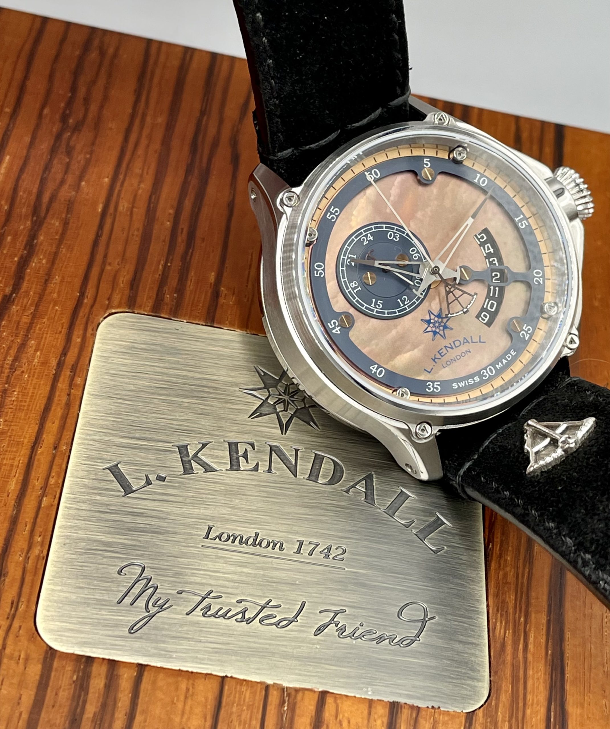L. Kendall K7 Limited Edition Large Date Brown Mother Of Pearl