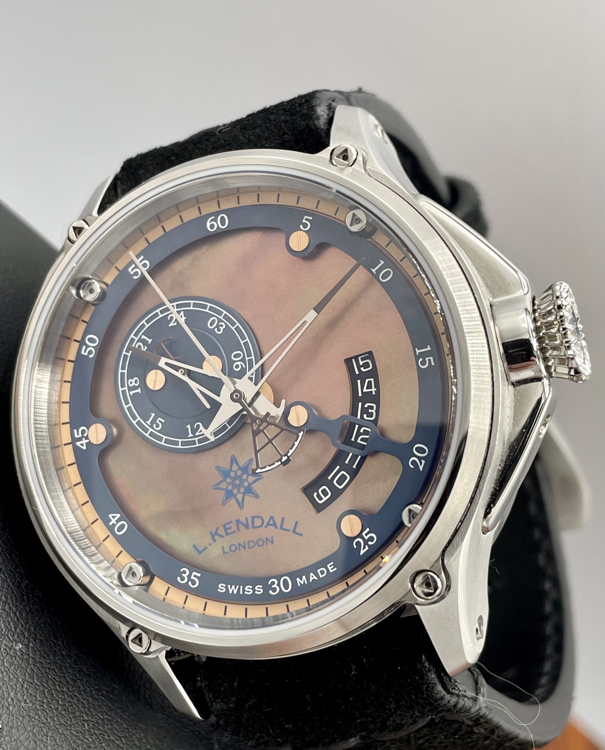 L. Kendall K7 Limited Edition Large Date Brown Mother Of Pearl