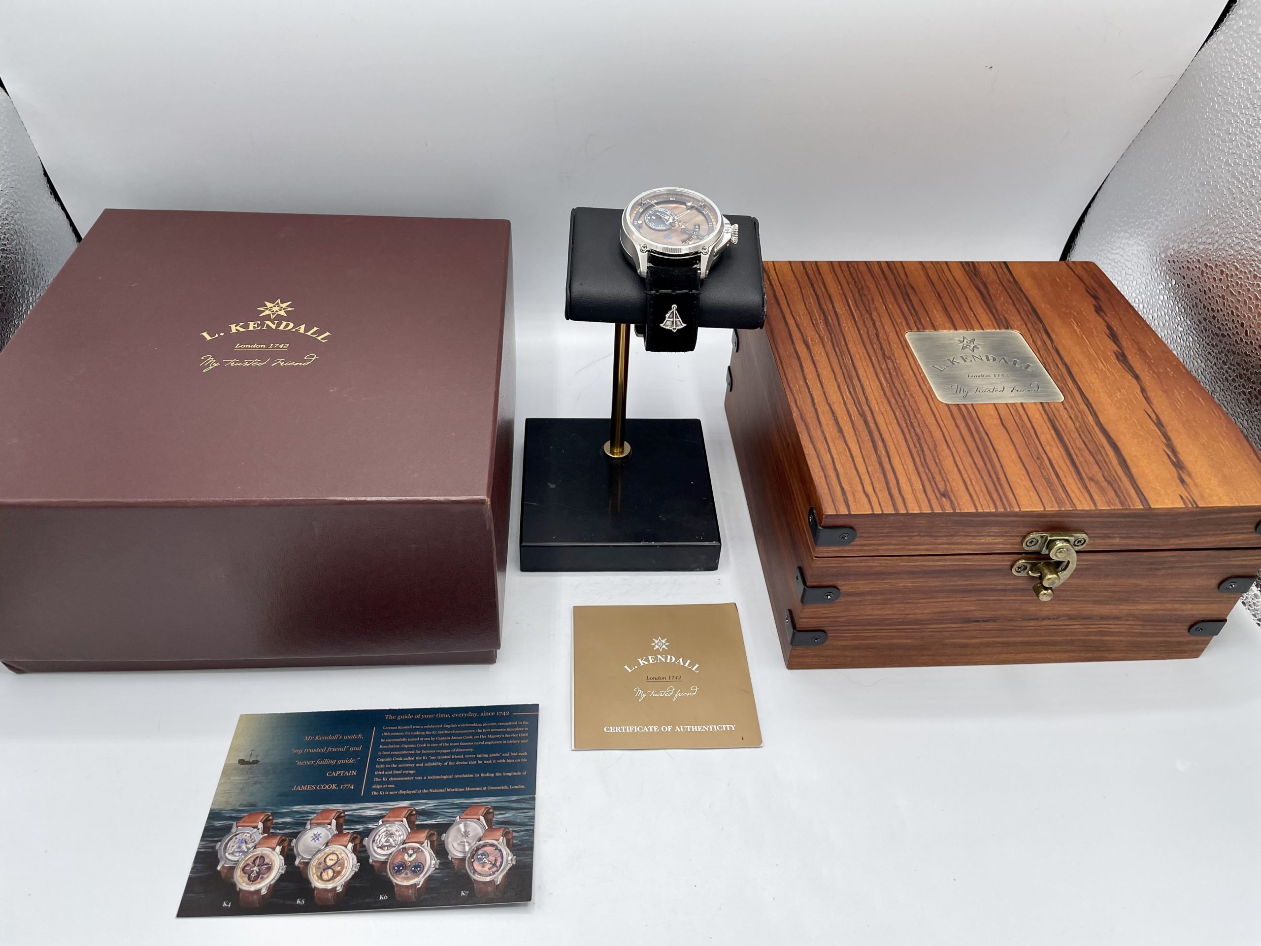 L. Kendall K7 Limited Edition Large Date Brown Mother Of Pearl