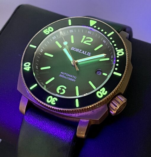 Borealis Navale Bronze Fumed Green Dial 300m Diver 42mm Miyota Automatic - Image 8
