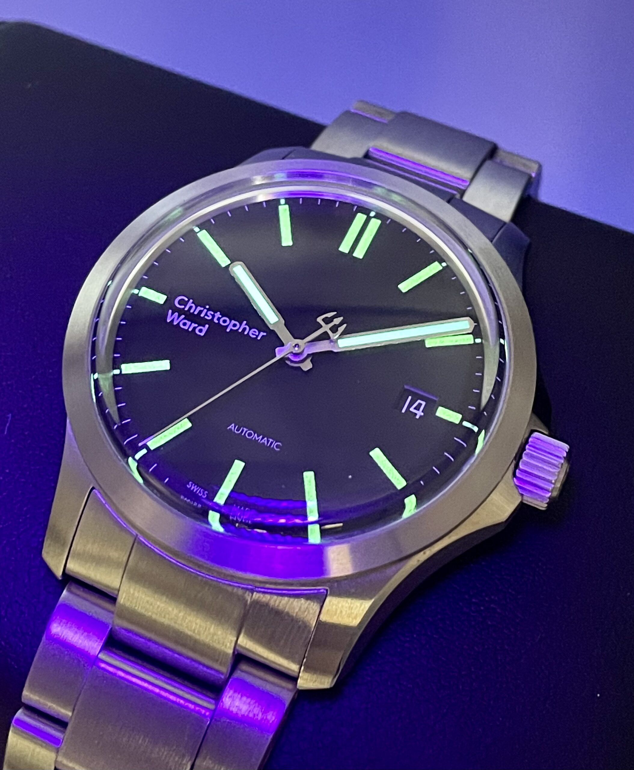 CHRISTOPHER WARD C65 Trident Vintage 38 Black Swiss Automatic 38mm
