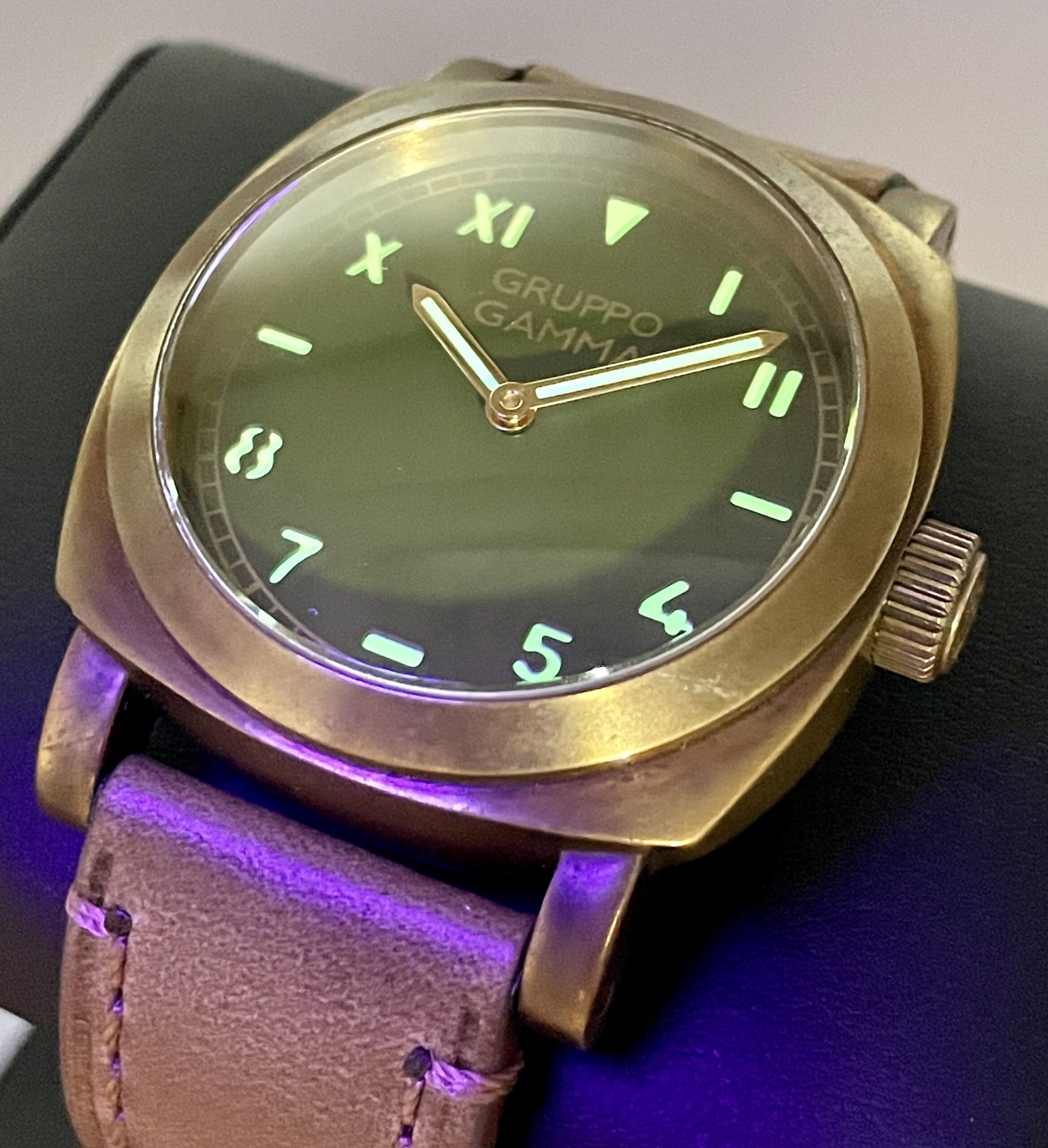 Gruppo Gamma Bronze Vanguard Retro Green Dial Automatic 44mm 100m