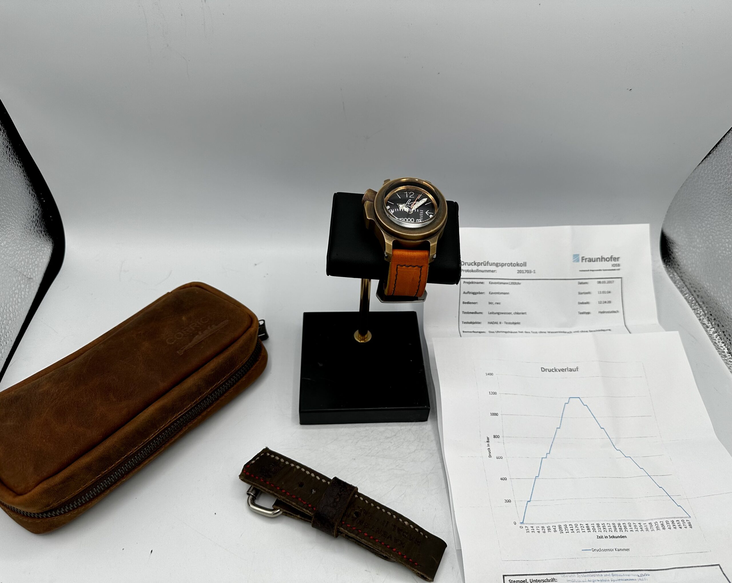 KAVENTSMANN HADAL II 12000M BRONZE SWISS AUTOMATIC BLACK & ORANGE