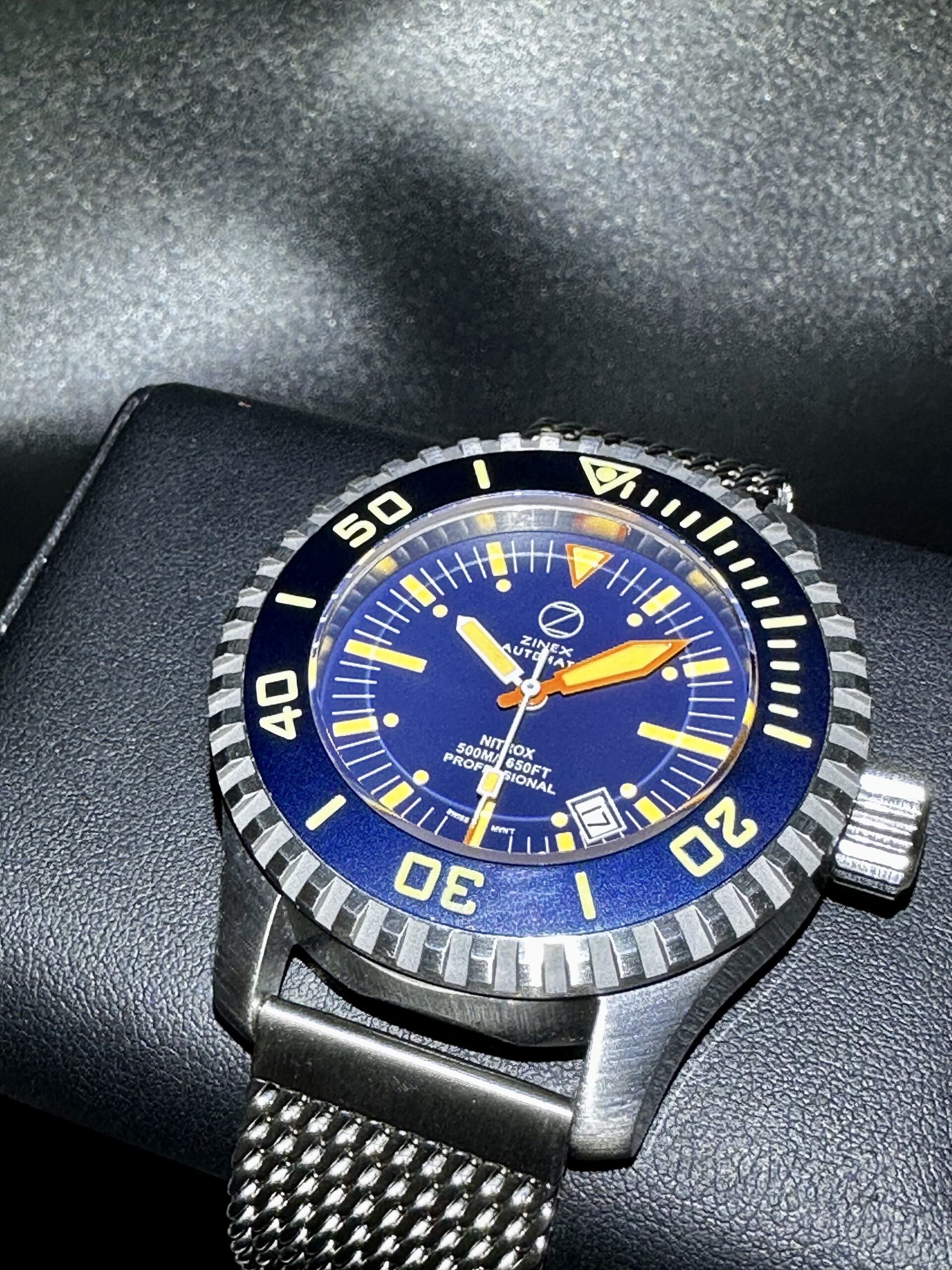 Zinex ZIXEN NITROX Prototype Blue SWISS ETA AUTOMATIC 44MM 500M