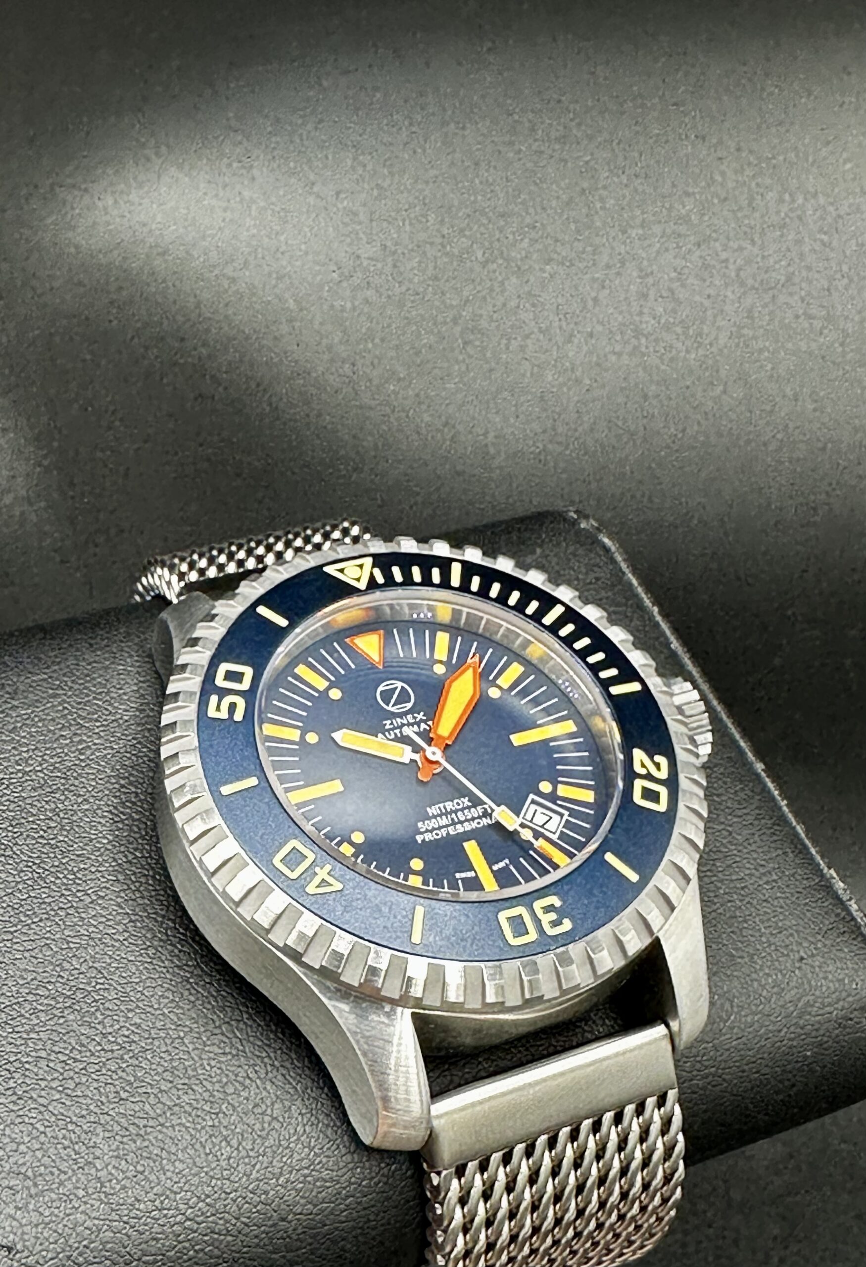 Zinex ZIXEN NITROX Prototype Blue SWISS ETA AUTOMATIC 44MM 500M