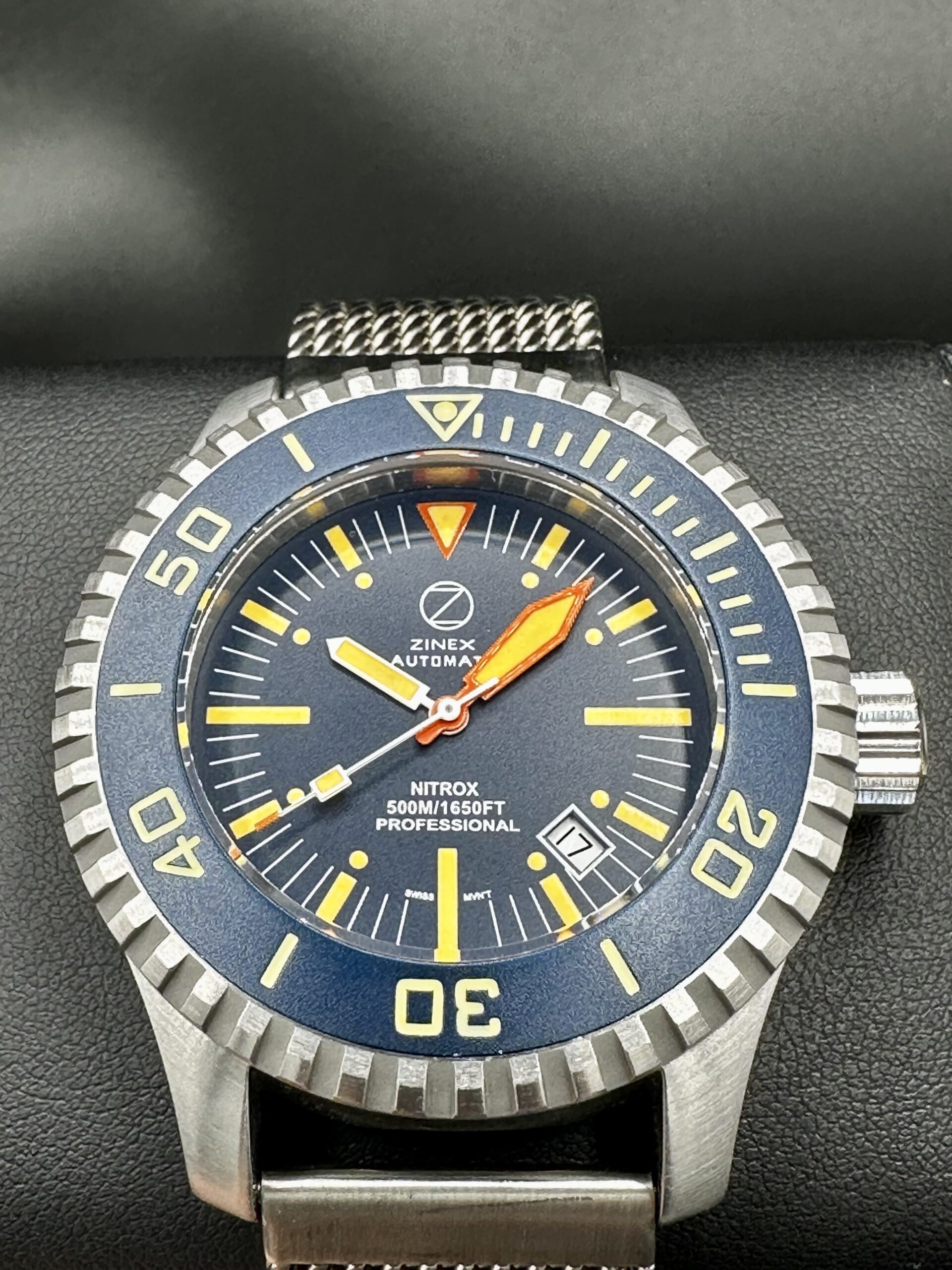 Zinex ZIXEN NITROX Prototype Blue SWISS ETA AUTOMATIC 44MM 500M