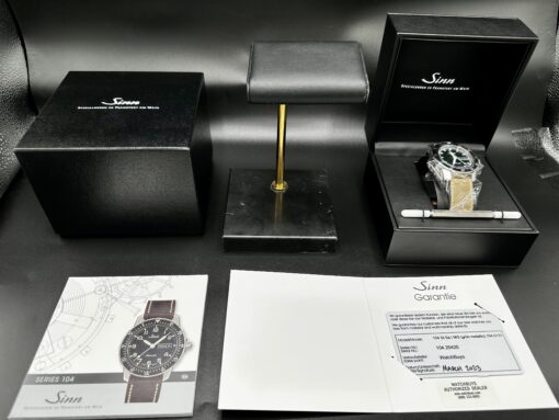 New SINN 104 St Sa MG 41mm Metallic Green Dial German Automatic Day Date 200m - Image 9