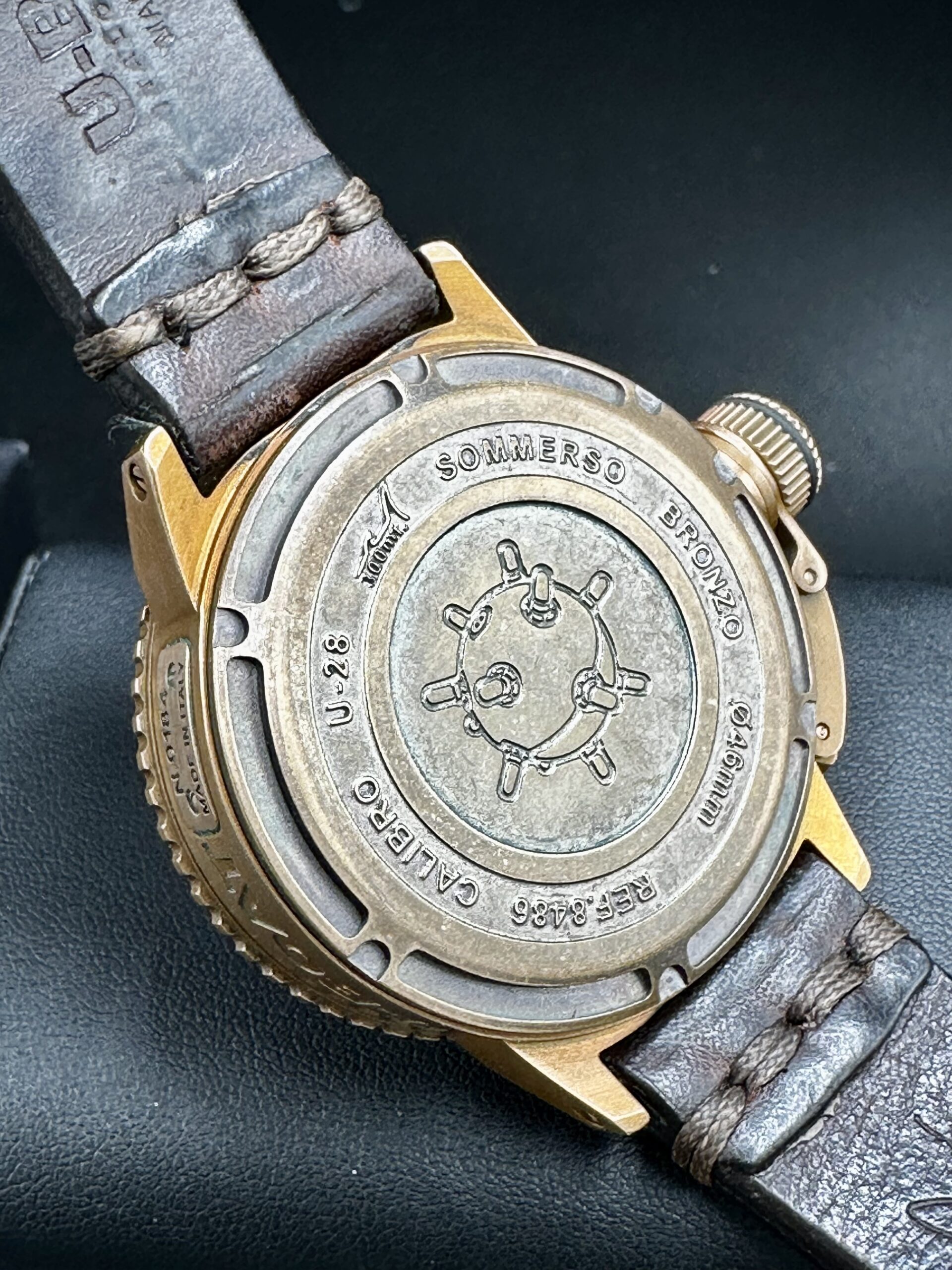 U-BOAT 8486 SOMMERSO BRONZO GMT SWISS AUTOMATIC 46MM 300M DIVER