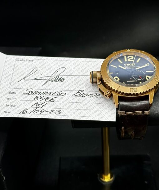 U-BOAT 8486 SOMMERSO BRONZO GMT SWISS AUTOMATIC 46MM 300M DIVER