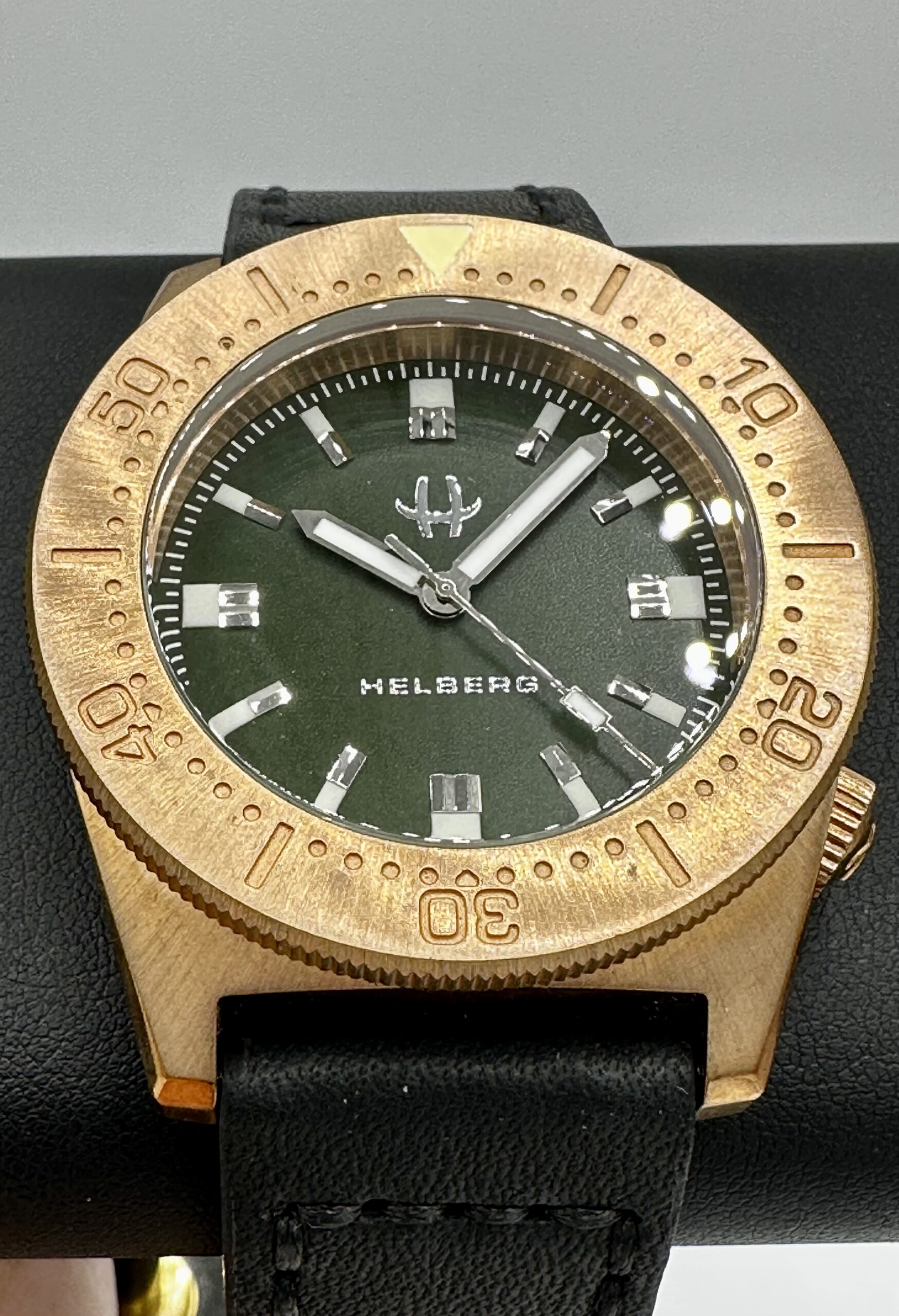 H2O HELBERG CH8 BRONZE 1000M DIVER Olive Green DIAL 44MM AUTOMATIC