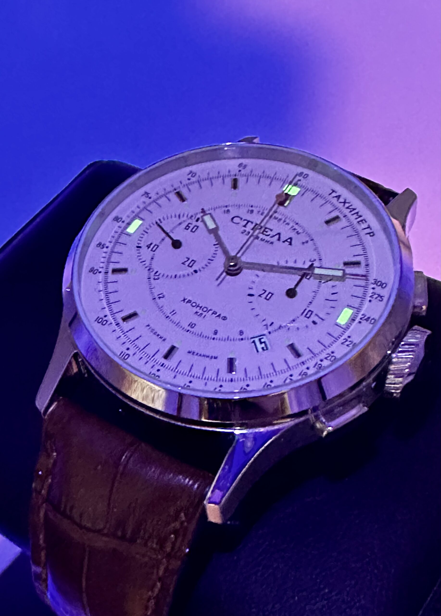 Stella COSMOS CO42CYW Chronograph 42mm Poljot Caliber 3133