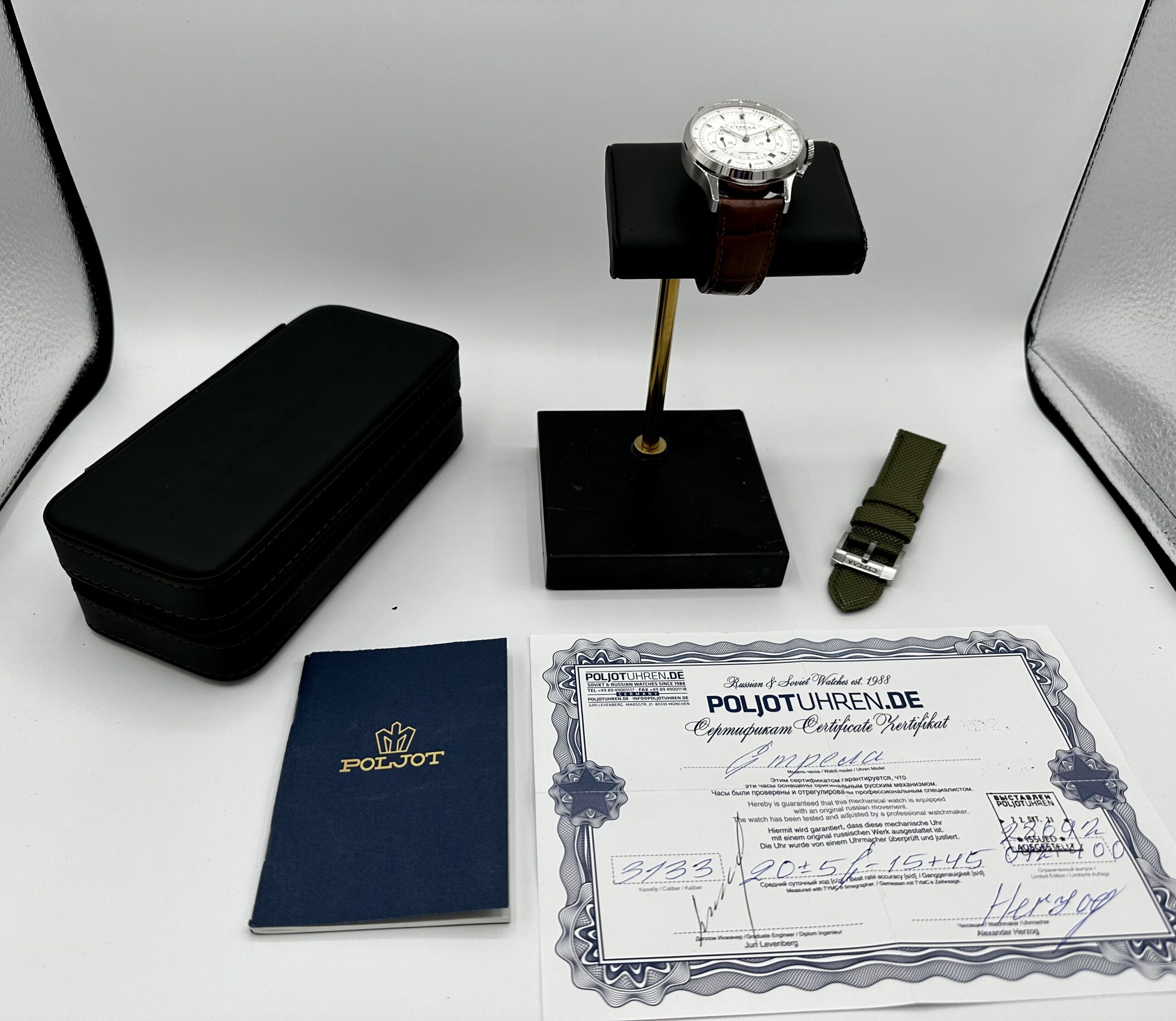 Stella COSMOS CO42CYW Chronograph 42mm Poljot Caliber 3133 Manual