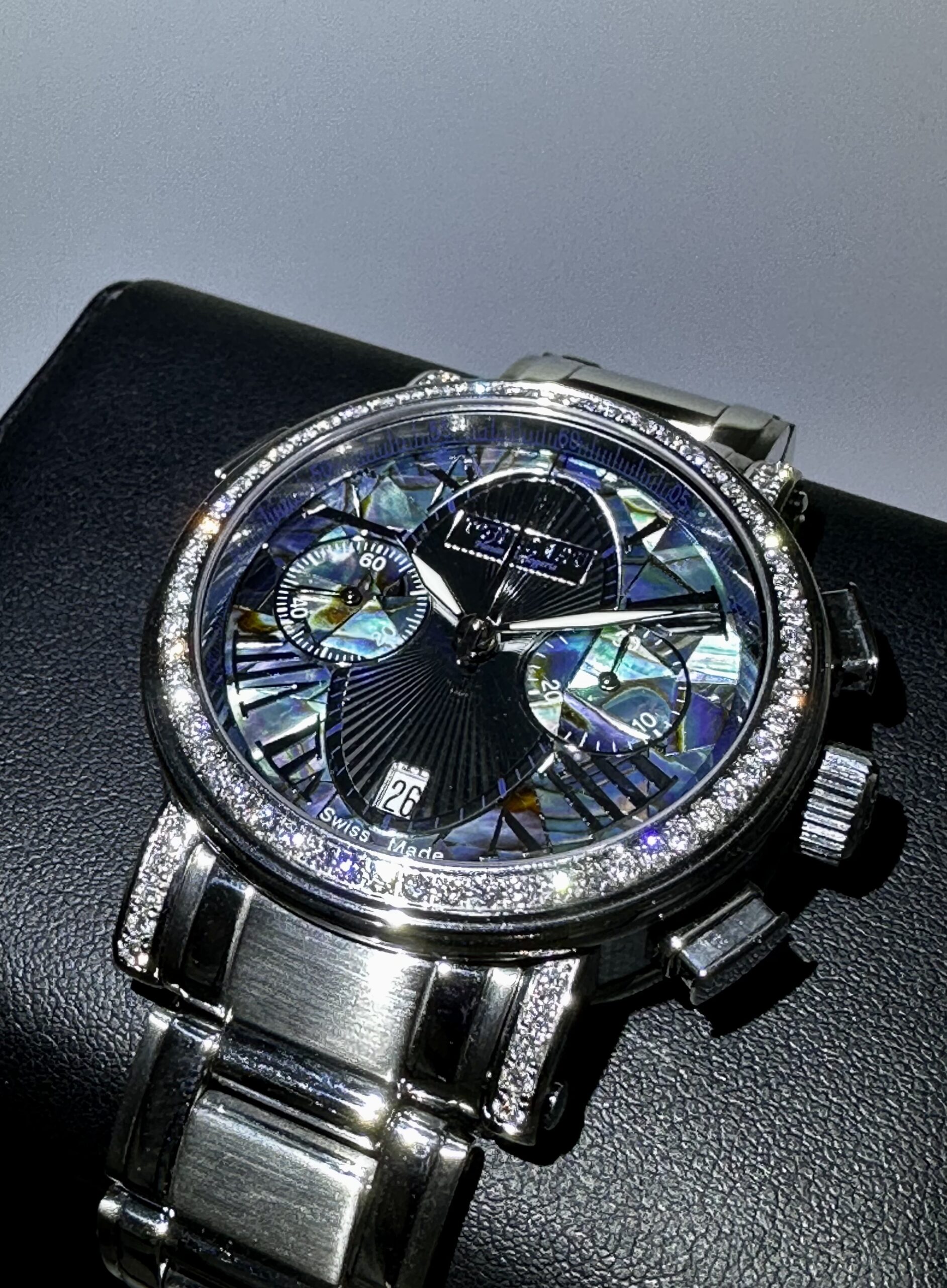 TOURNEAU GOTHAM ABALONE Diamond CHRONOGRAPH LIMITED EDITION 