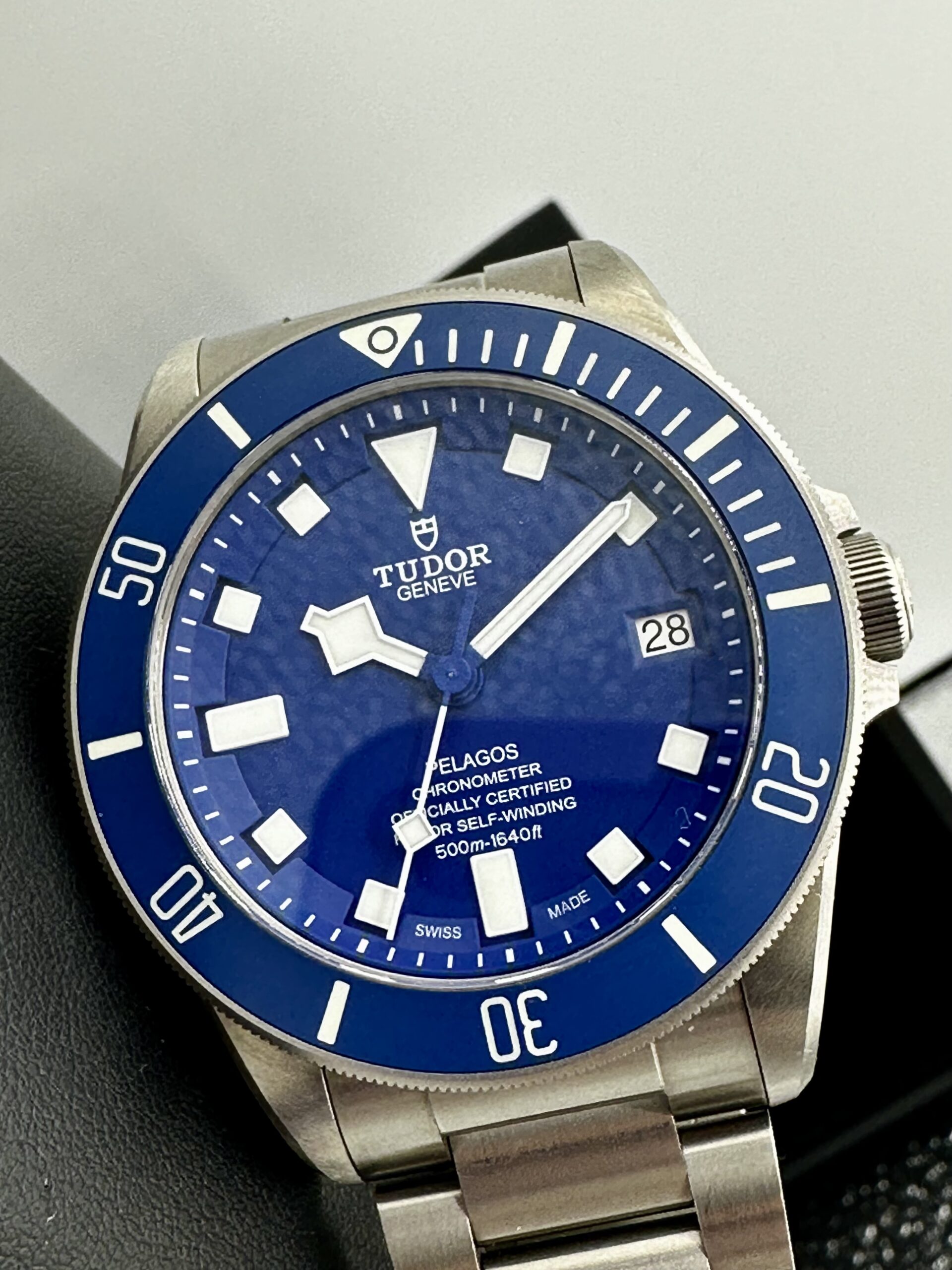 TUDOR PELAGOS 25600TB BLUE DIAL 500M TITANIUM CERAMIC BEZEL SWISS