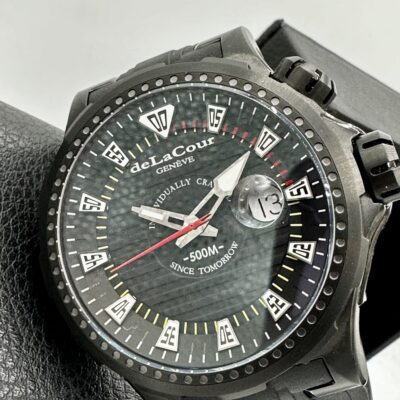 DELACOUR PROMESS REEF SAVER LIMITED EDITION 500M TITANIUM DIVER BLACK 48MM
