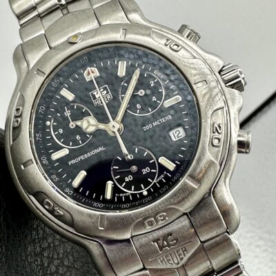 TAG Heuer 6000 Professional Chronograph Swiss Quartz 40mm Black Dial CH1113-0