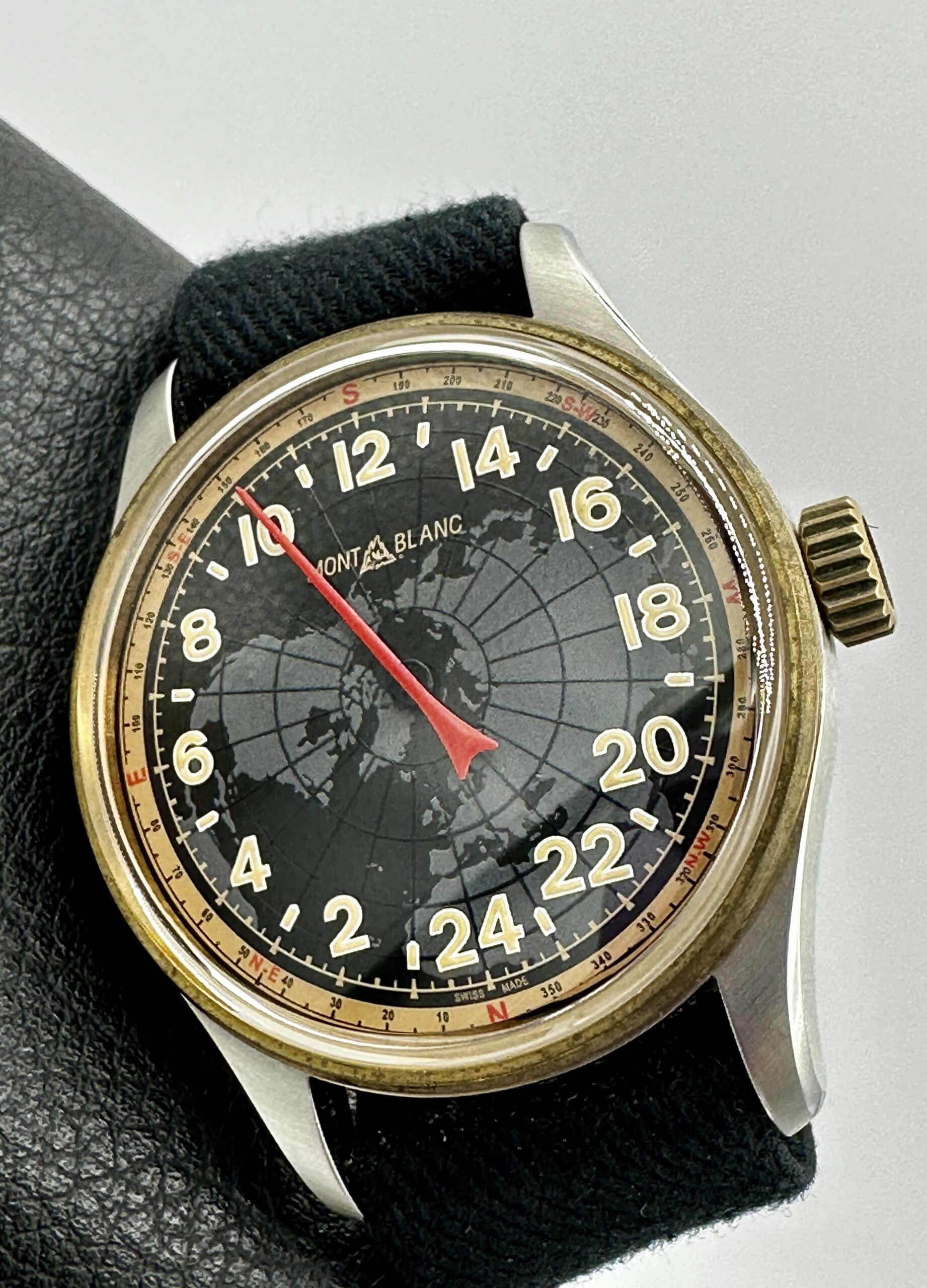 Montblanc 1858 24 Hour Single Hand Bronze Black NH Dial 42mm Swiss