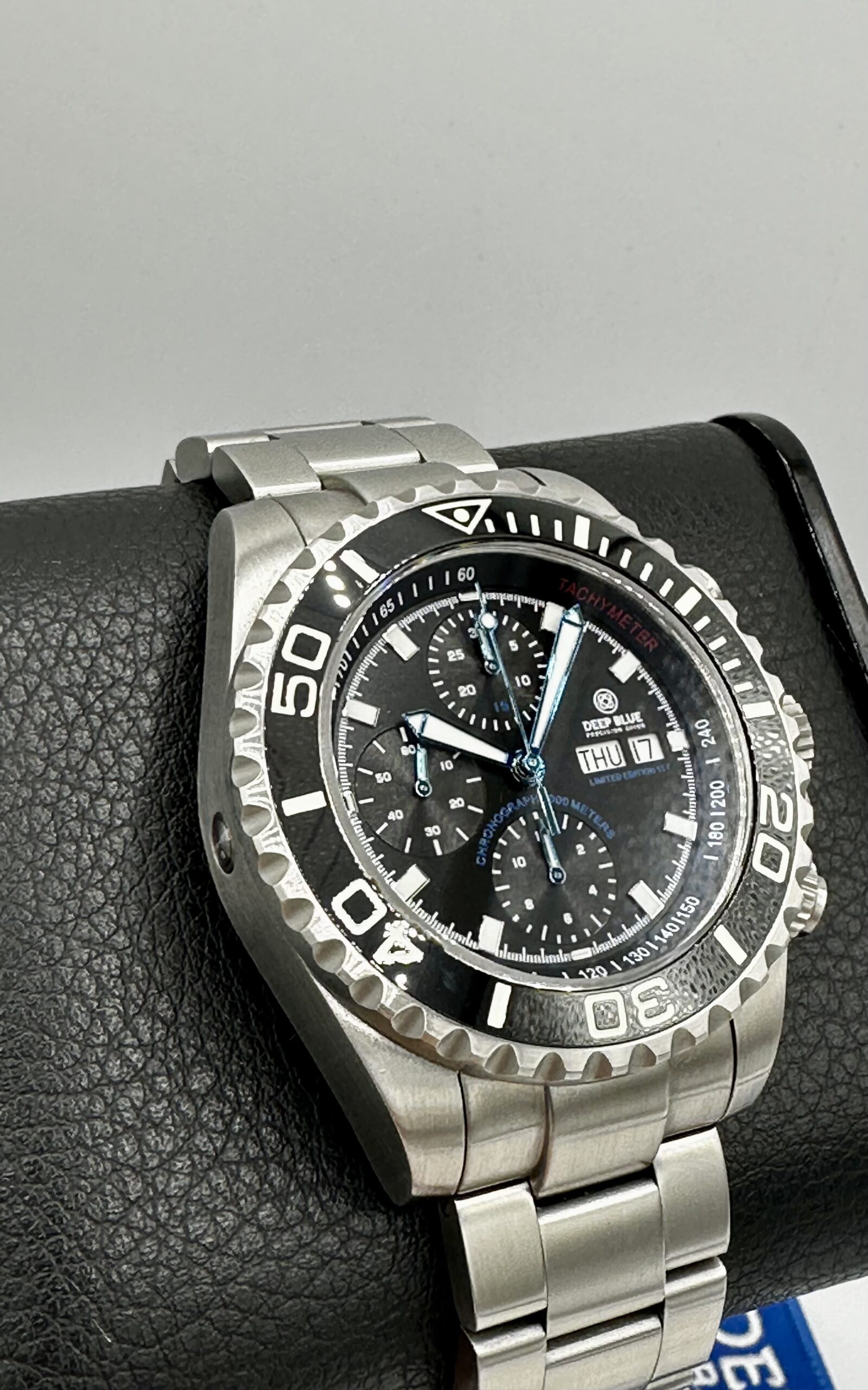 DEEP BLUE MASTER CHRONO 7750 15 YEAR ANNIVERSARY BLACK DIAL 1000M