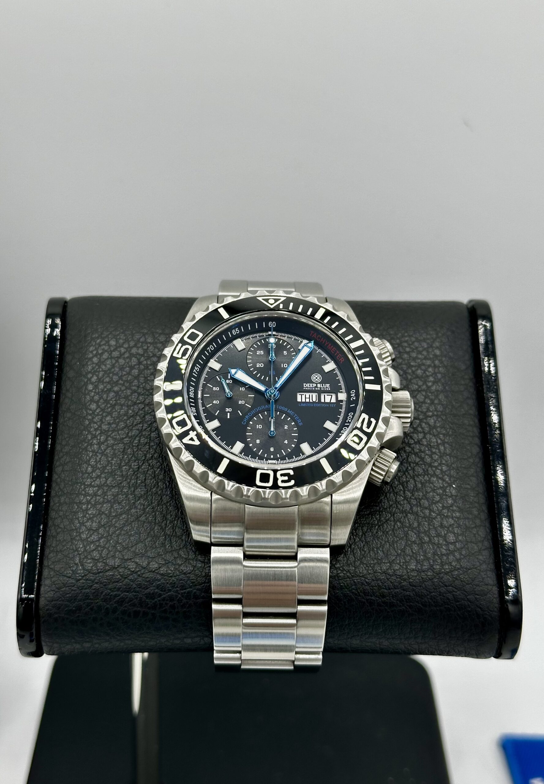 DEEP BLUE MASTER CHRONO 7750 15 YEAR ANNIVERSARY BLACK DIAL 1000M