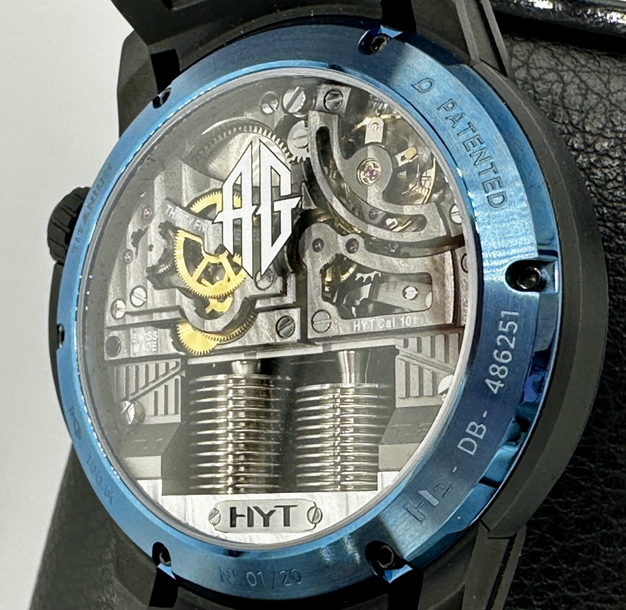 HYT H1 ANTOINE GRIEZMANN BLACK DLC TITANIUM BLUE PVD 49MM SWISS