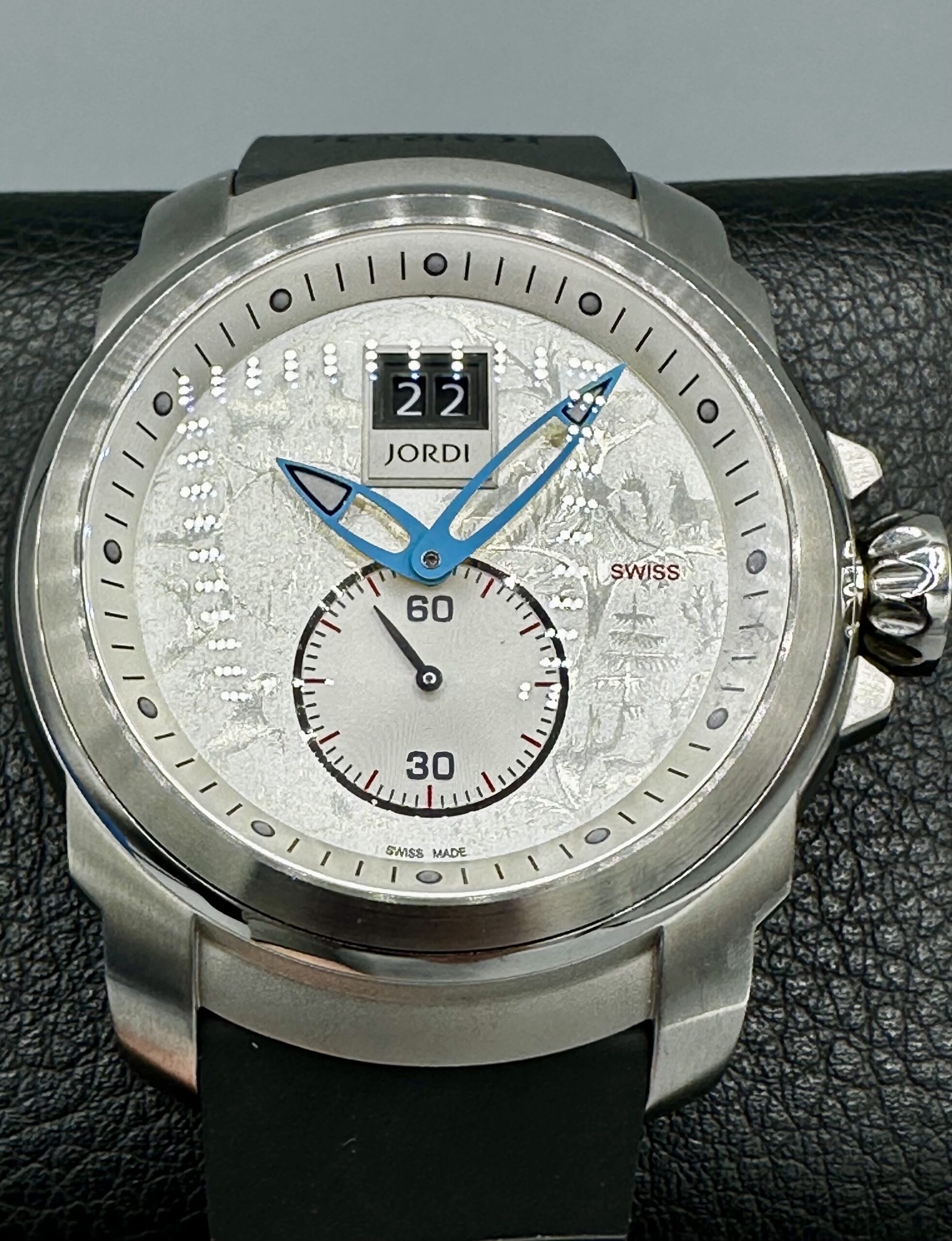 Michel Jordi Mega Icon Swiss Made Quartz Big Date 45mm Silver