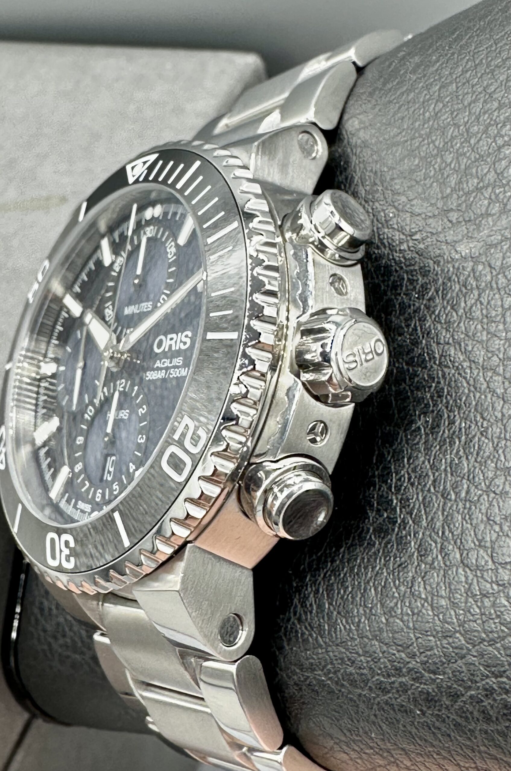 ORIS Aquis Chronograph 7743 Blue Dial Swiss Automatic 45.5mm