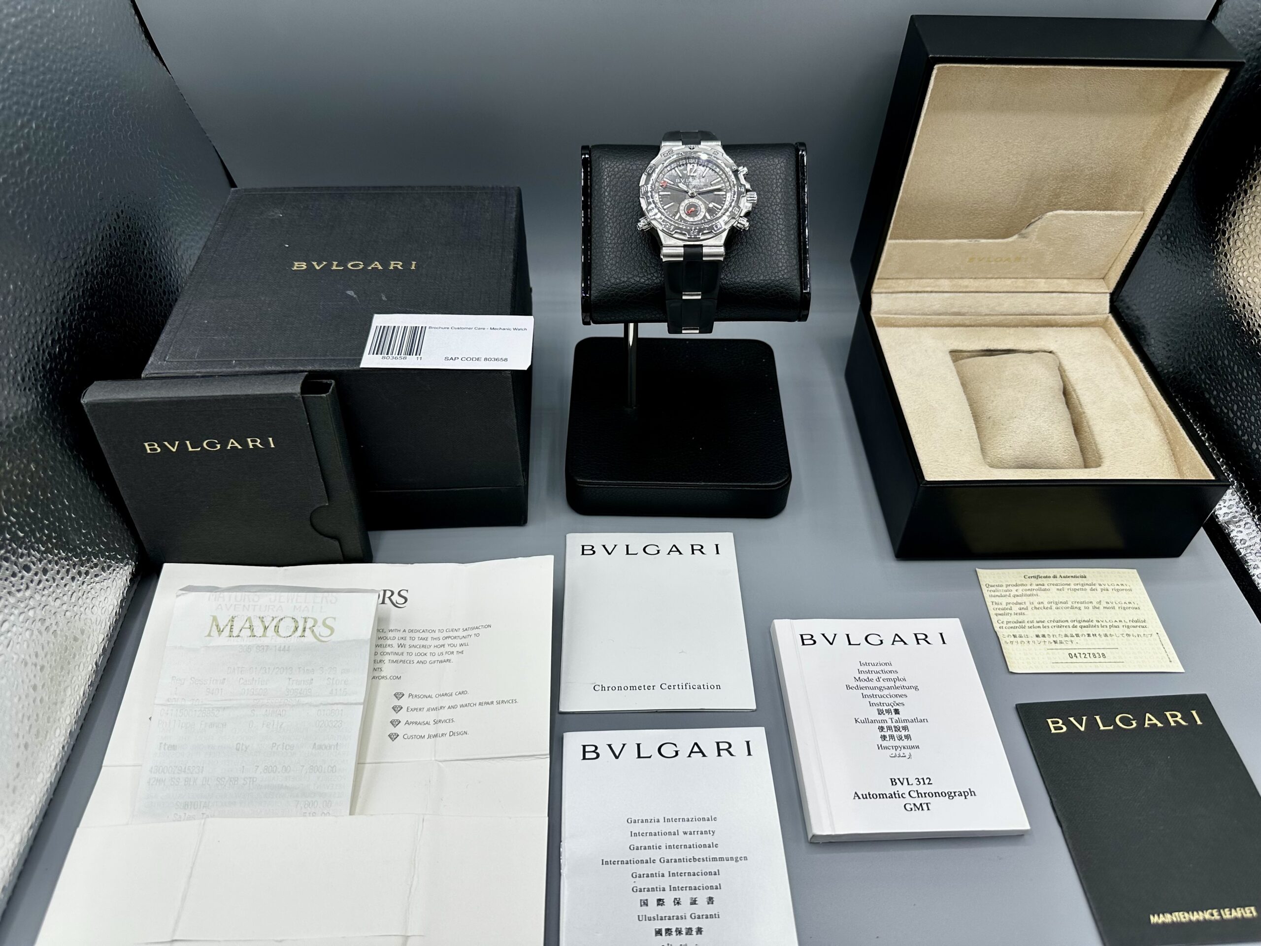 BVLGARI BULGARI DIAGONO PROFESSIONAL GMT 42MM SWISS AUTOMATIC