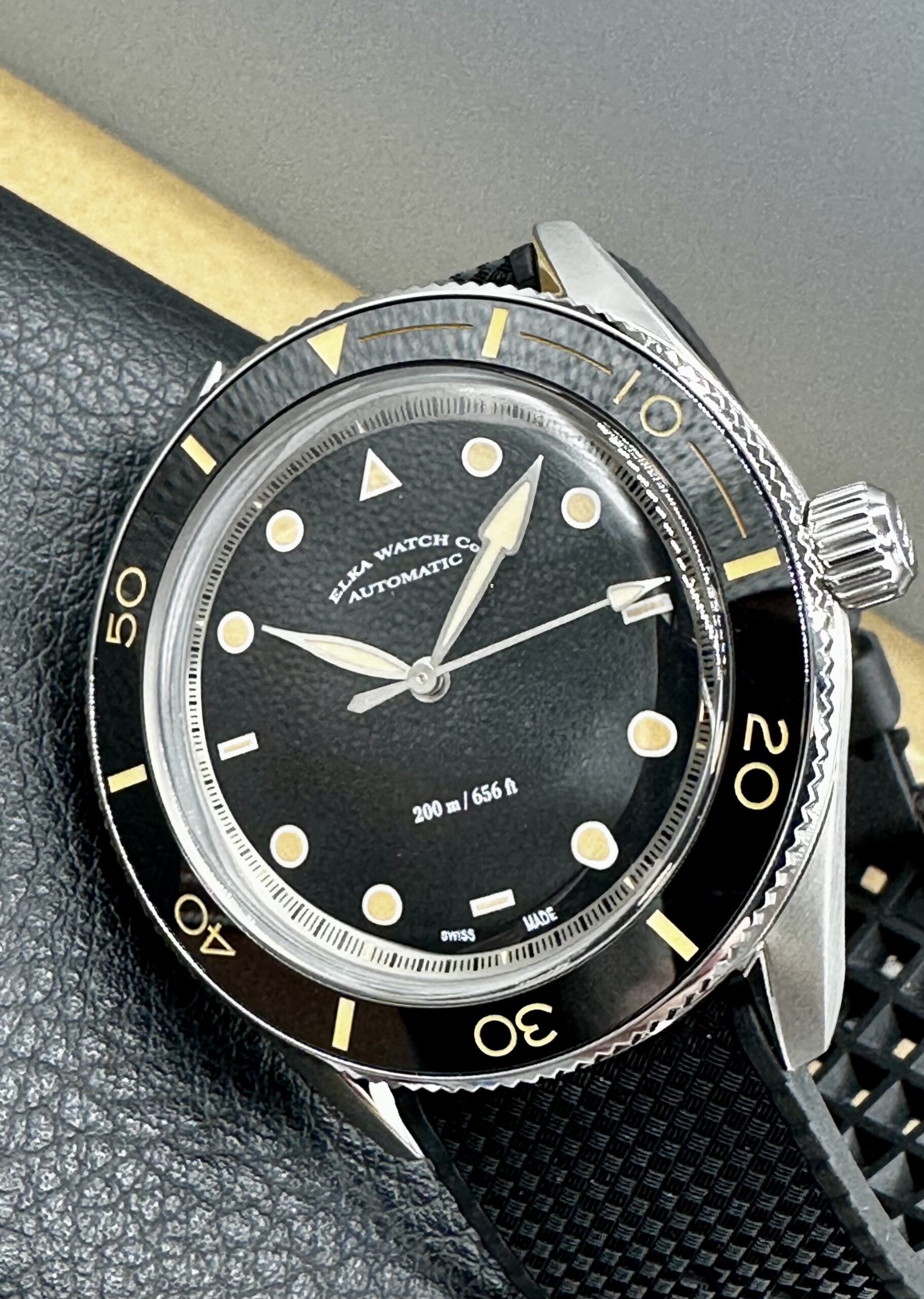 Elka Arinis AF02 Black Ceramic Bezel 41mm Swiss La Joux Perret