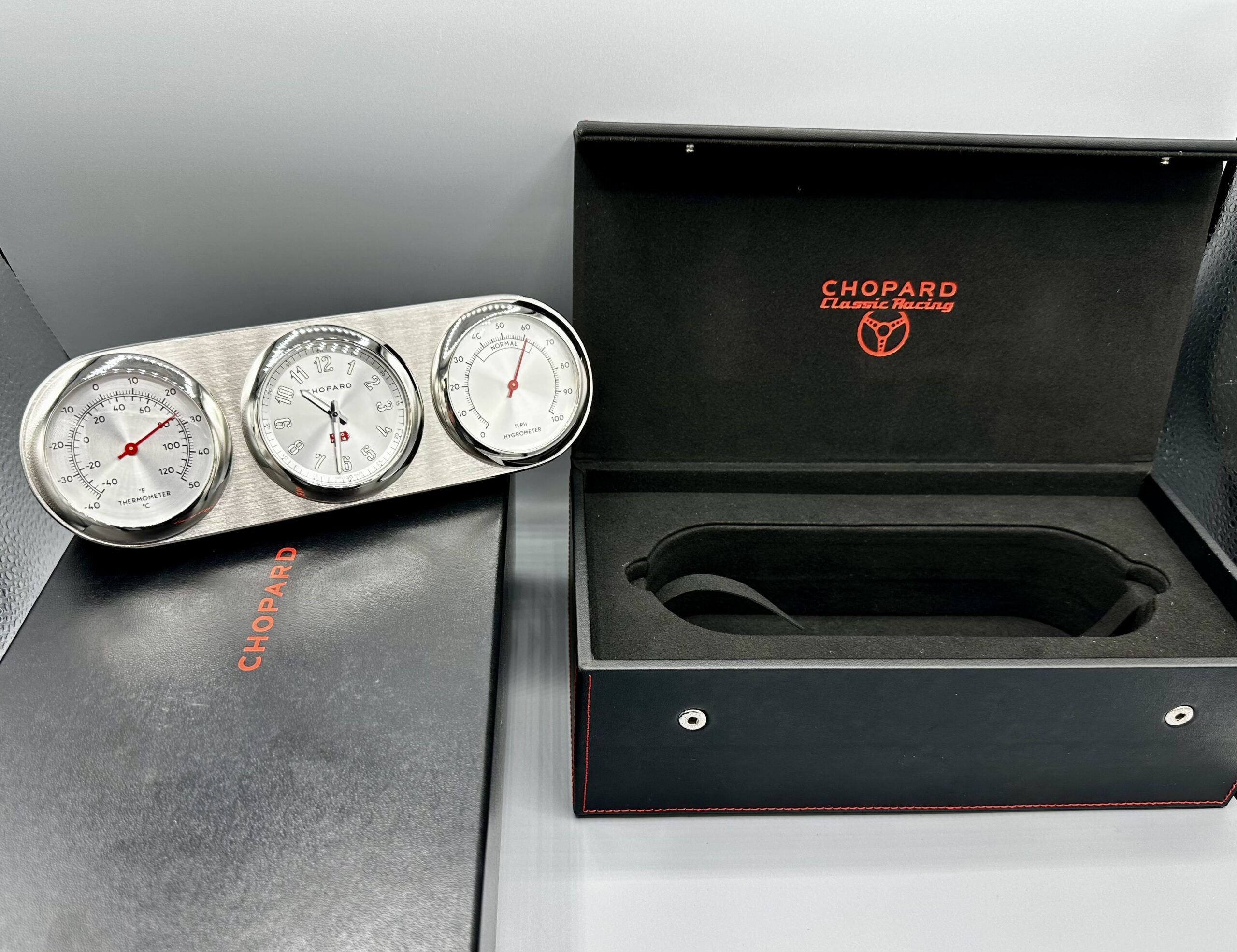 Chopard Classic Racing Dashboard Table Clock Silver Dial Swiss Quartz ...