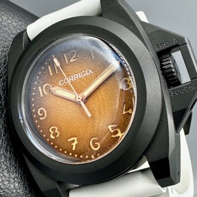 CORRIGIA 03 DLC BROWN DIAL DIVER 3 DAYS 3000M PRO.A PG100 AUTOMATIC Grey RUBBER