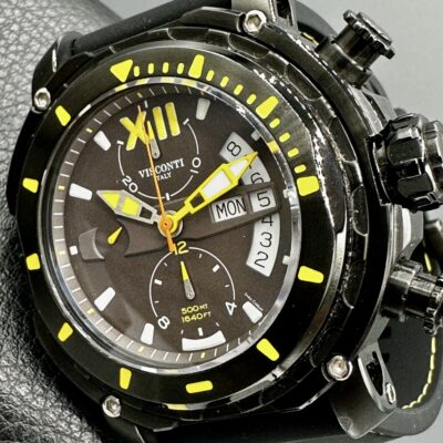 Visconti Full Dive Chronograph Gun 500m Black PVD Swiss Automatic 45mm 2025