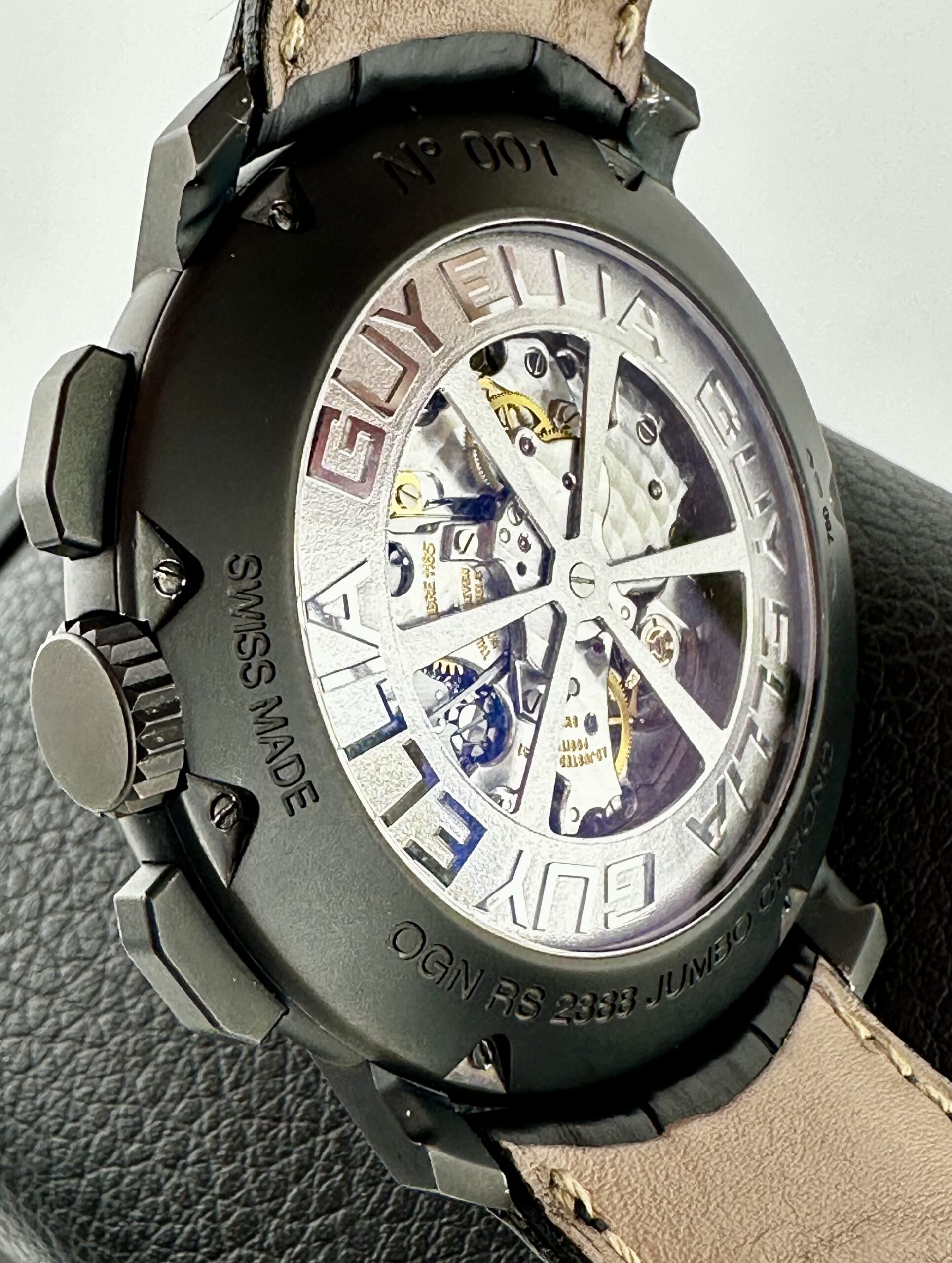 Guy Ellia 2388 Jumbo Chronograph 18k Black Gold Frederic