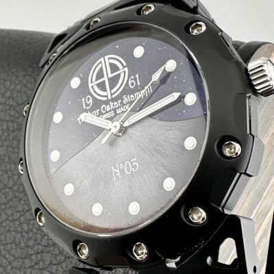 Arthur Oskar Stampfli AOS Black Wind Roses Swiss Automatic Limited Edition 47mm