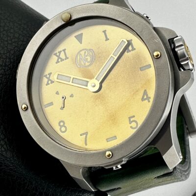 ENNEBI FONDALE TOSCANA 9663 TITANIUM SWISS GOLD ITALIAN DIVER 1000M 47mm UNITAS