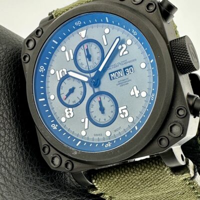 RHYNO OUTFIT MILITARY GREEN RUBICON RFS-290 CHRONOGRAPH SWISS AUTOMATIC 47MM
