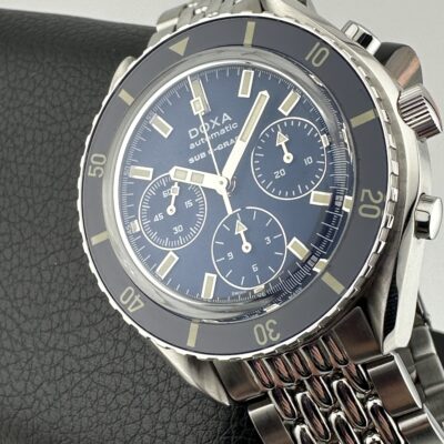 DOXA SUB 200 C-Graph CARIBBEAN Blue Dial CoSC 45mm Swiss Automatic 200m Diver Bracelet