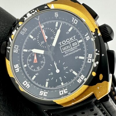 TOCKR Hydro Dipped Golden Magma Chronograph Swiss Valjoux 7750 Automatic 45mm