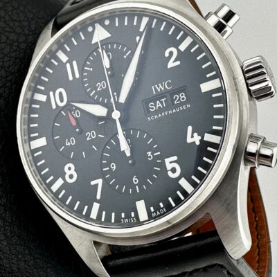 IWC Pilot’s Chronograph IW377709 Black Dial 3777-09 43mm Swiss Auto Day Date