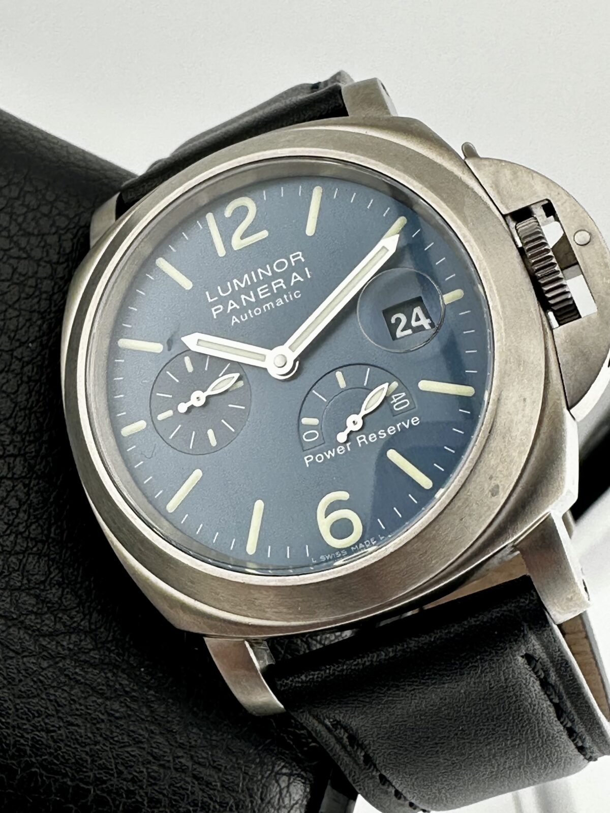 PANERAI LUMINOR MARINA POWER RESERVE TITANIUM BLUE DIAL 44mm Pam00093 Pam 93
