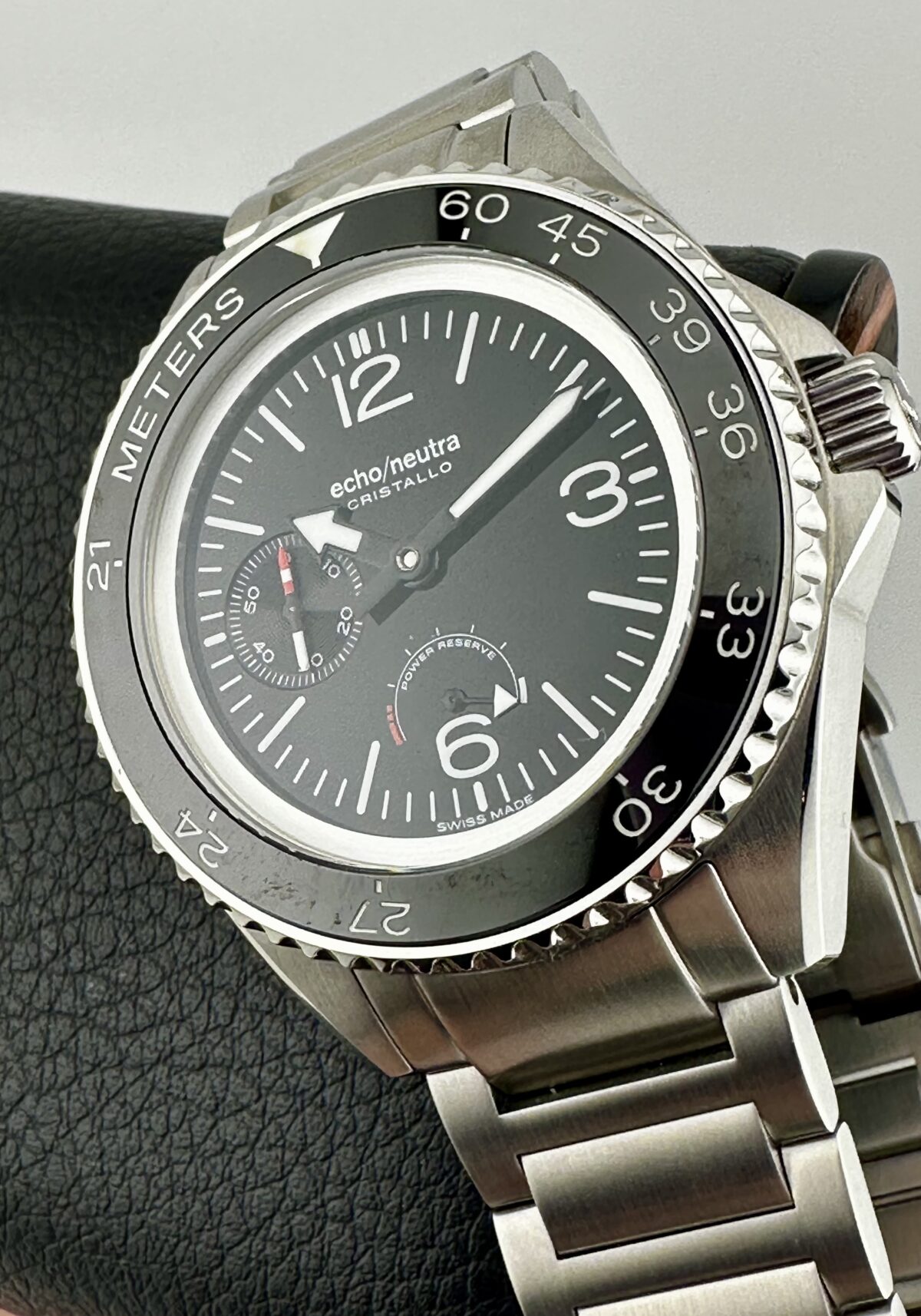 ECHO/NUETRA CRISTALLO PROFESSIONAL DIVER BLACK DIAL 500M 42MM SWISS AUTOMATIC