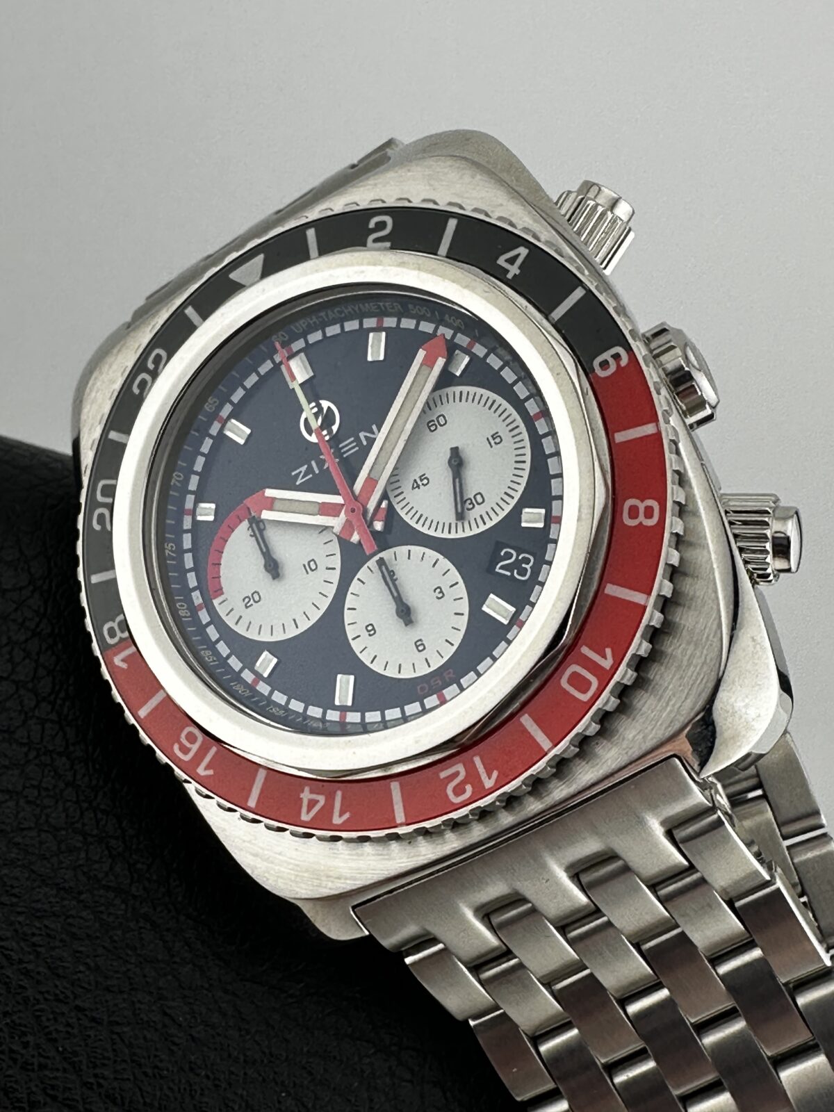 ZIXEN DSR500 VINTAGE DIVER CHRONOGRAPH DEEP SEA 500M SWISS AUTOMATIC UNWORN 44mm