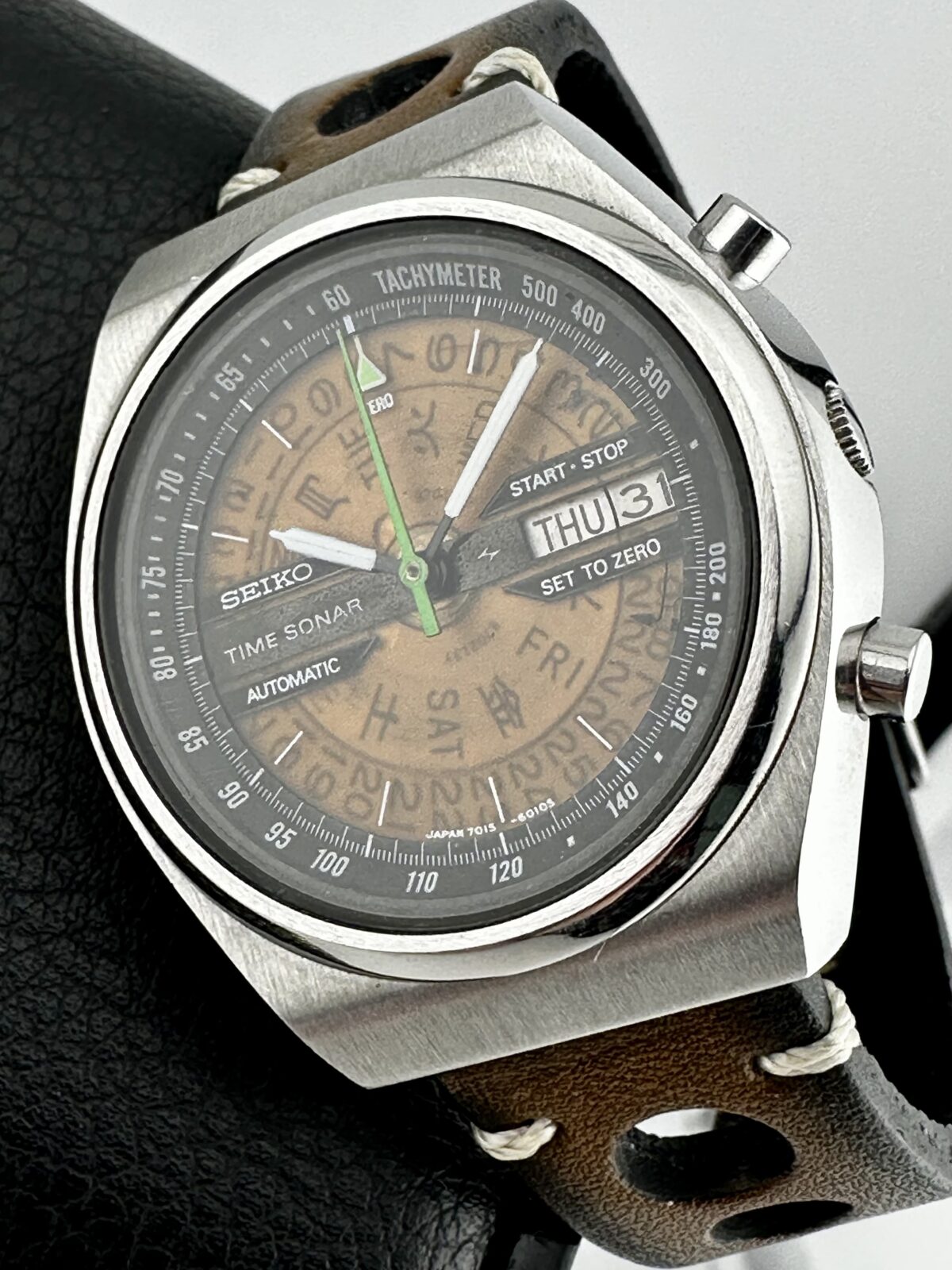SEIKO Vintage 7015-6010 Time Sonar Chronograph Circa 1970’s RARE
