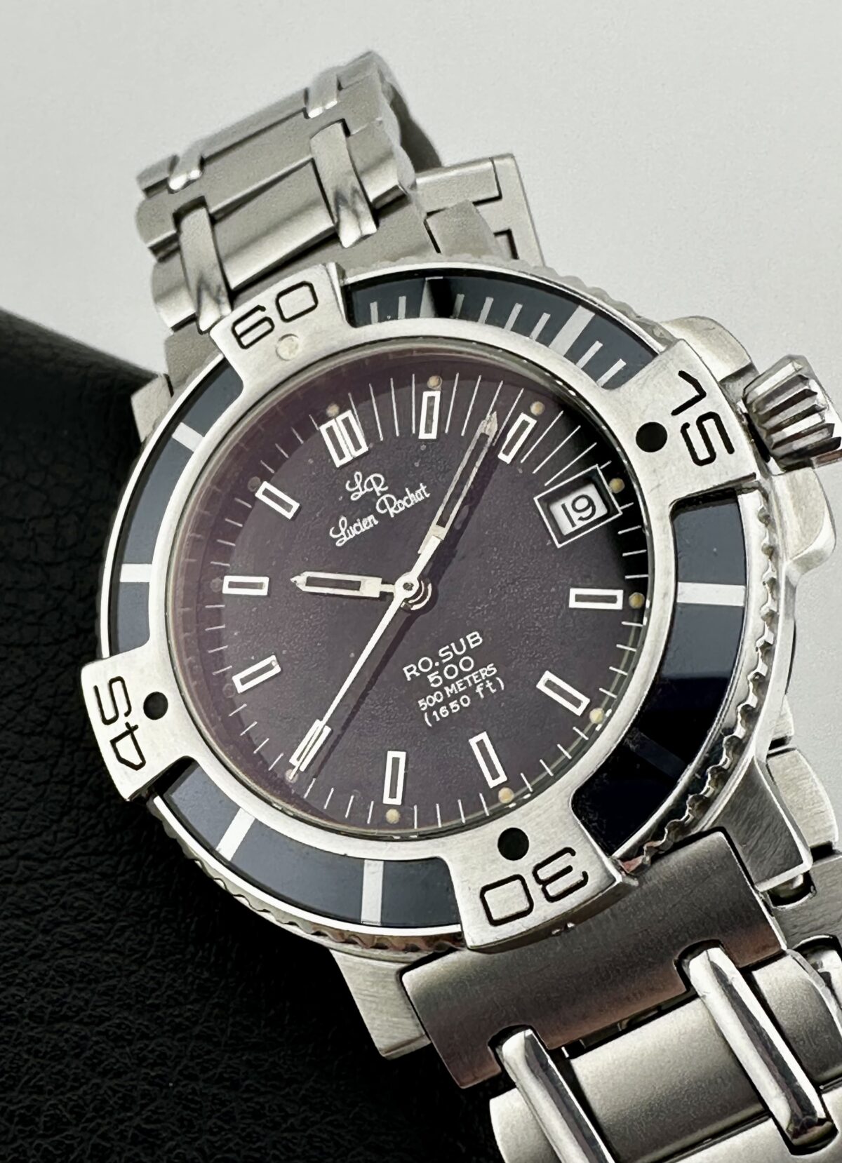 LUCIEN ROCHAT RO-SUB 500 Swiss Automatic 500m Diver Stainless Steel Complete Set