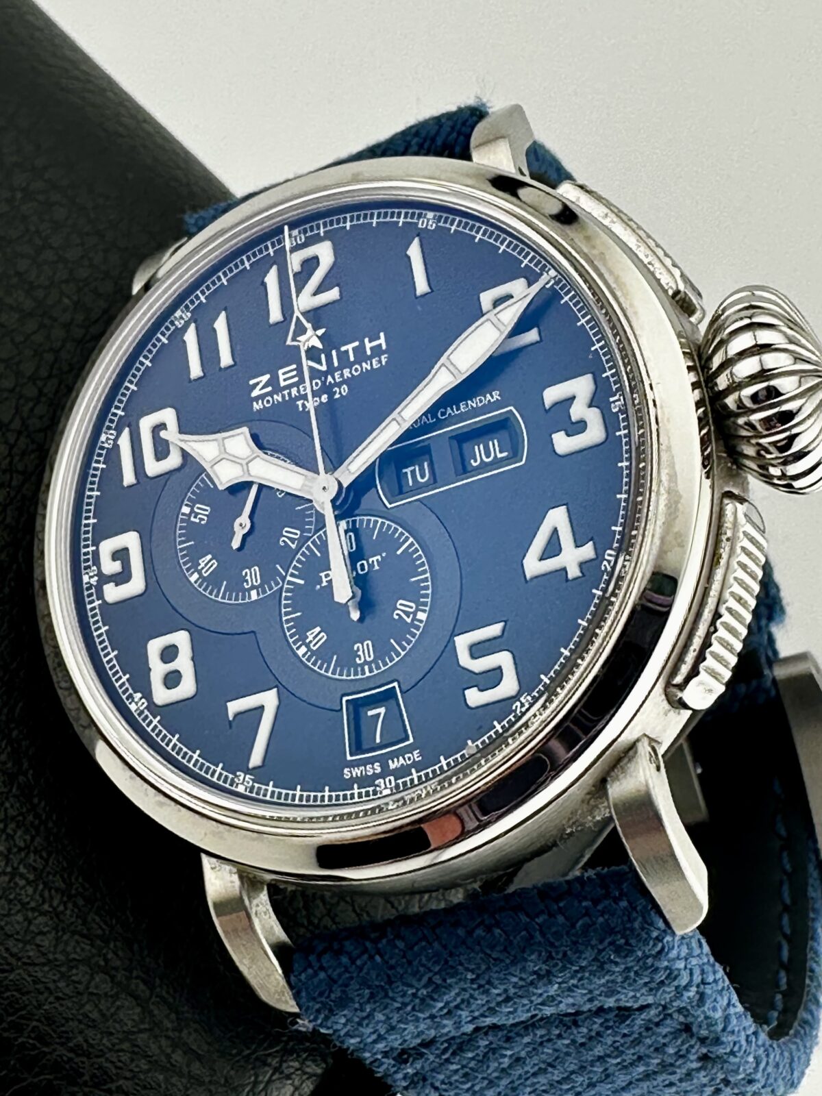 ZENITH Pilot Montre d'Aeronef Type 20 Annual Calendar 03.2430.4054 48mm COMPLETE