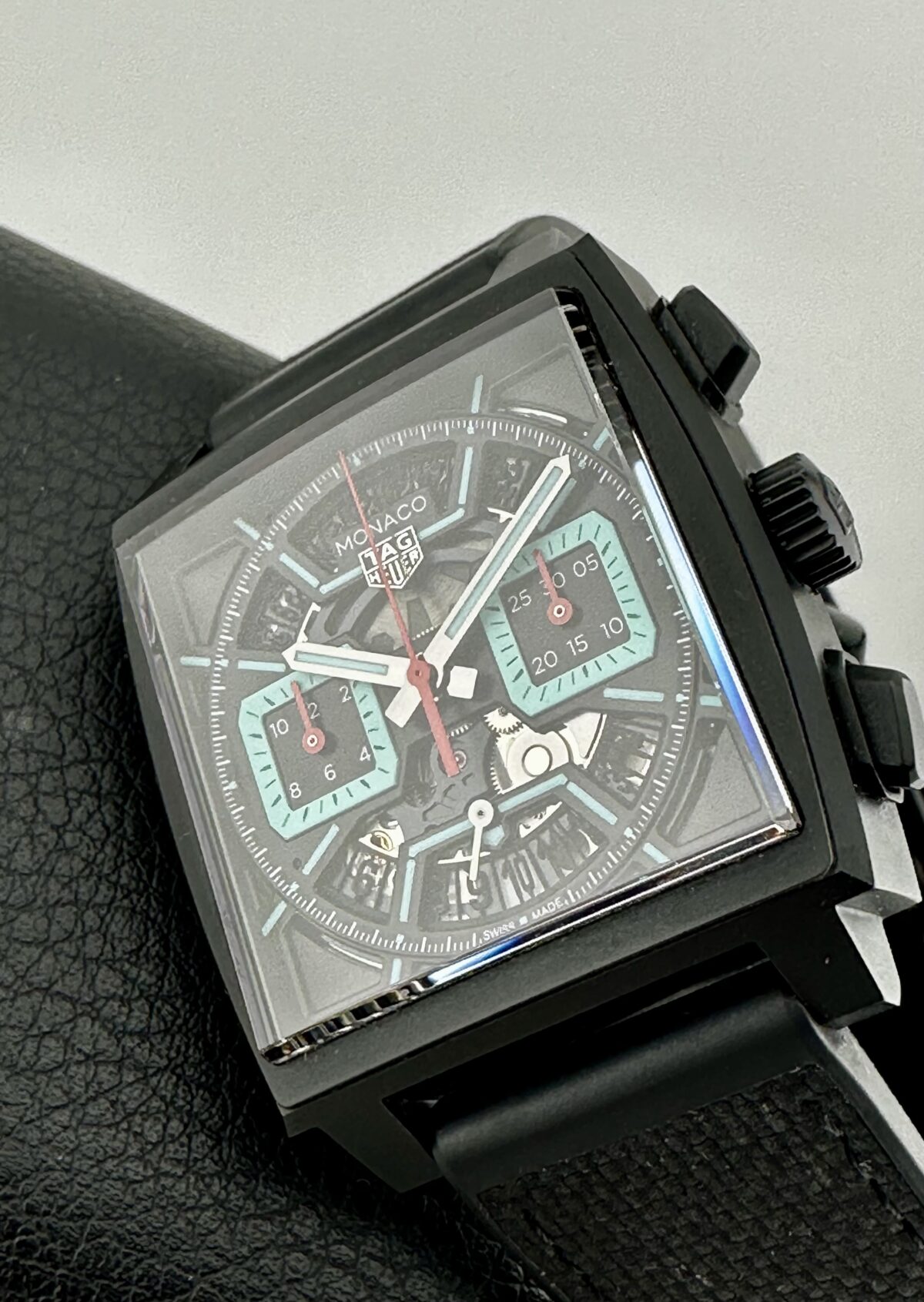 TAG HEUER MONACO CHRONOGRAPH TITANIUM DLC CASE CBL2184.FT6236 SKELETON DIAL