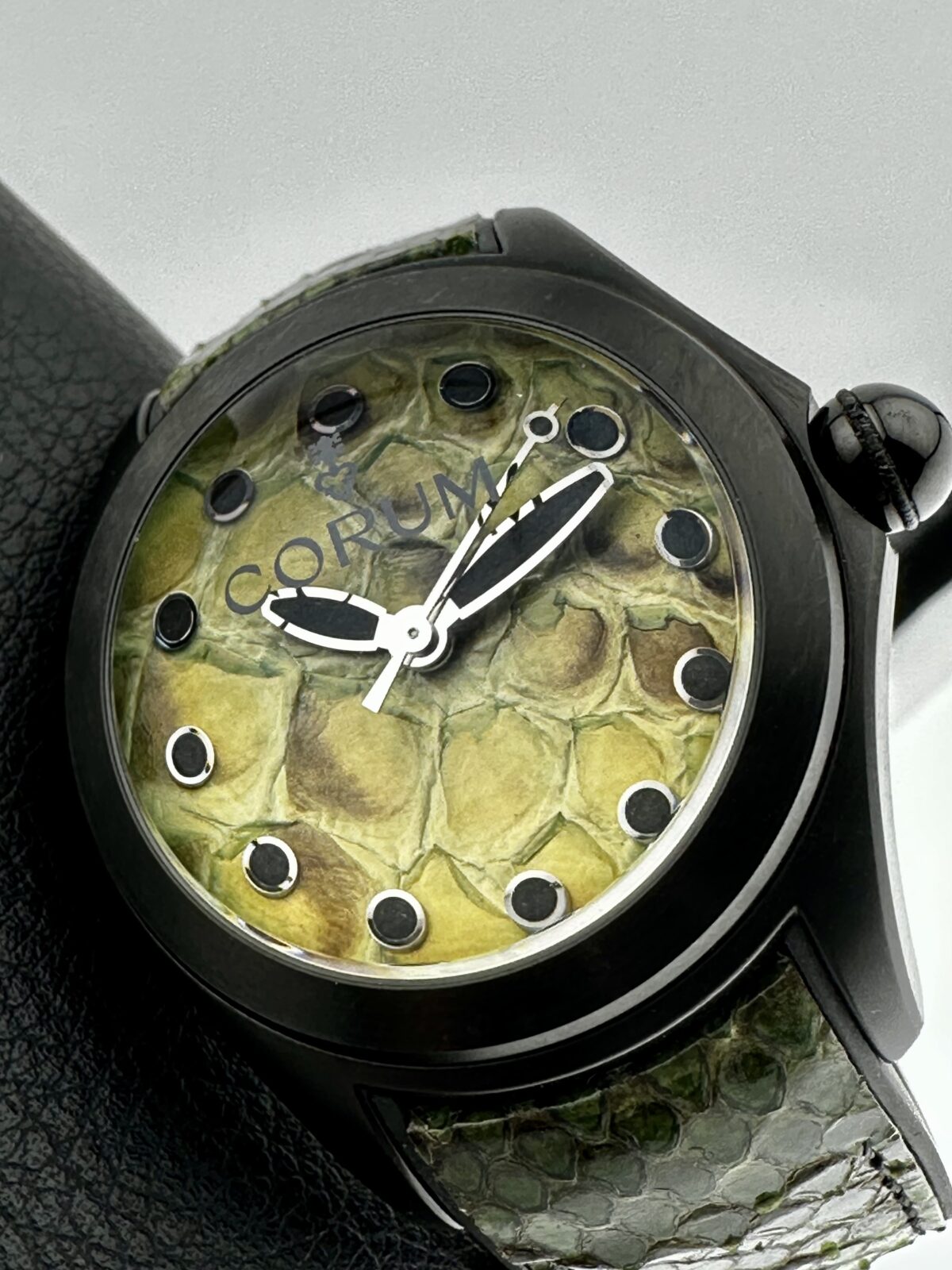 CORUM BUBBLE GREEN PYTHON LIMITED EDITION 88 PIECES SWISS AUTOMATIC 42mm